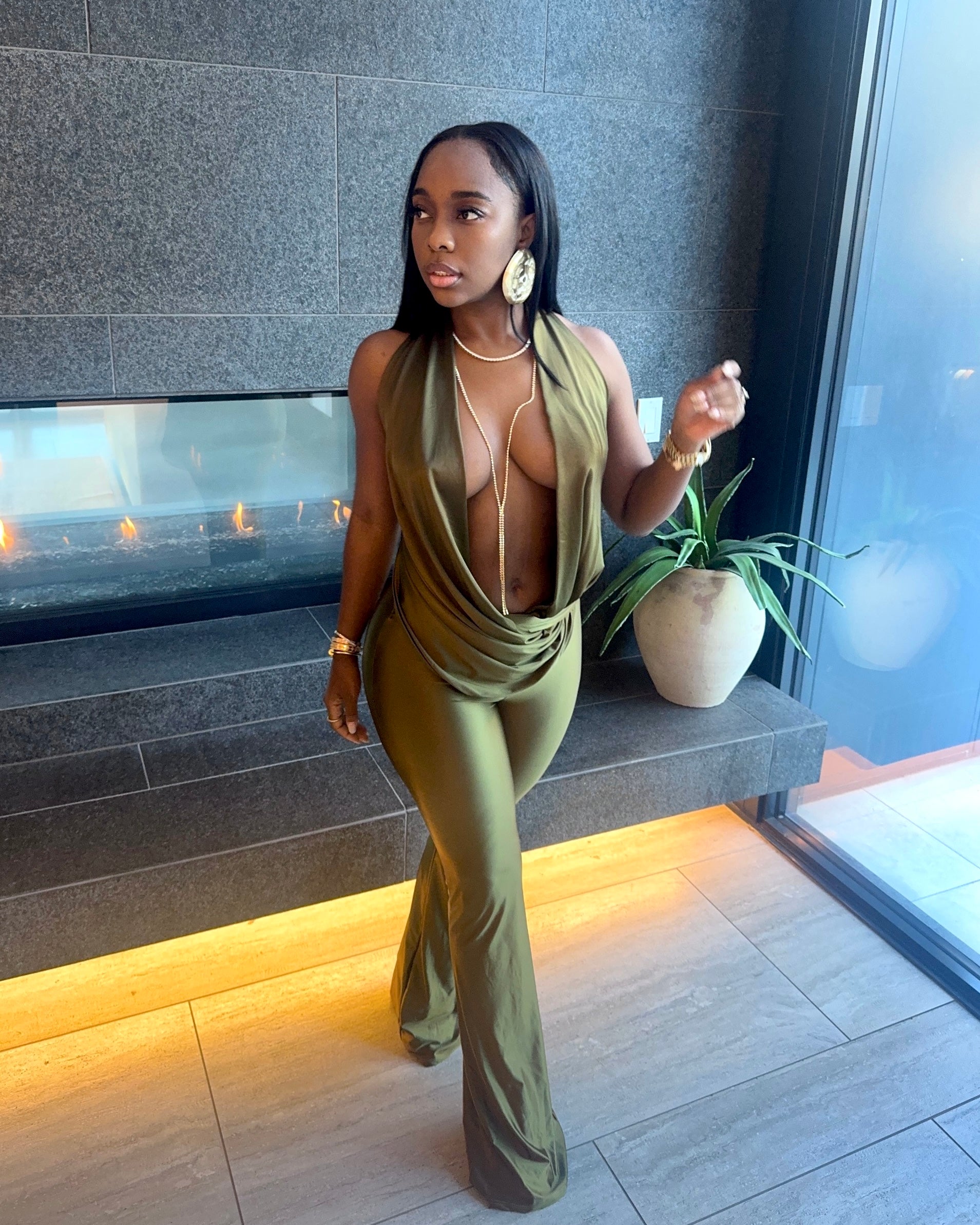 Satin Pour : Jumpsuit