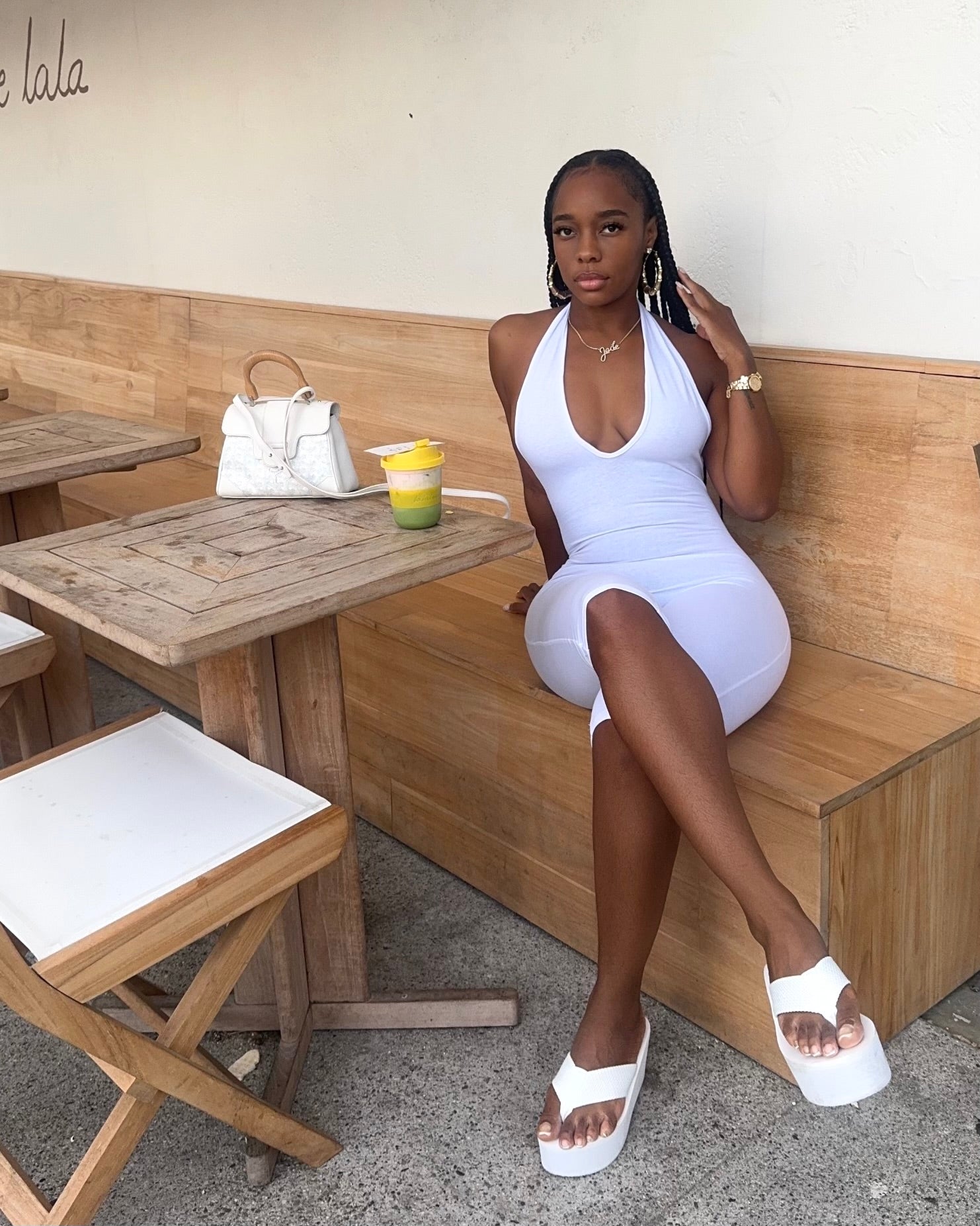 Cali Capri Jumpsuit (White)