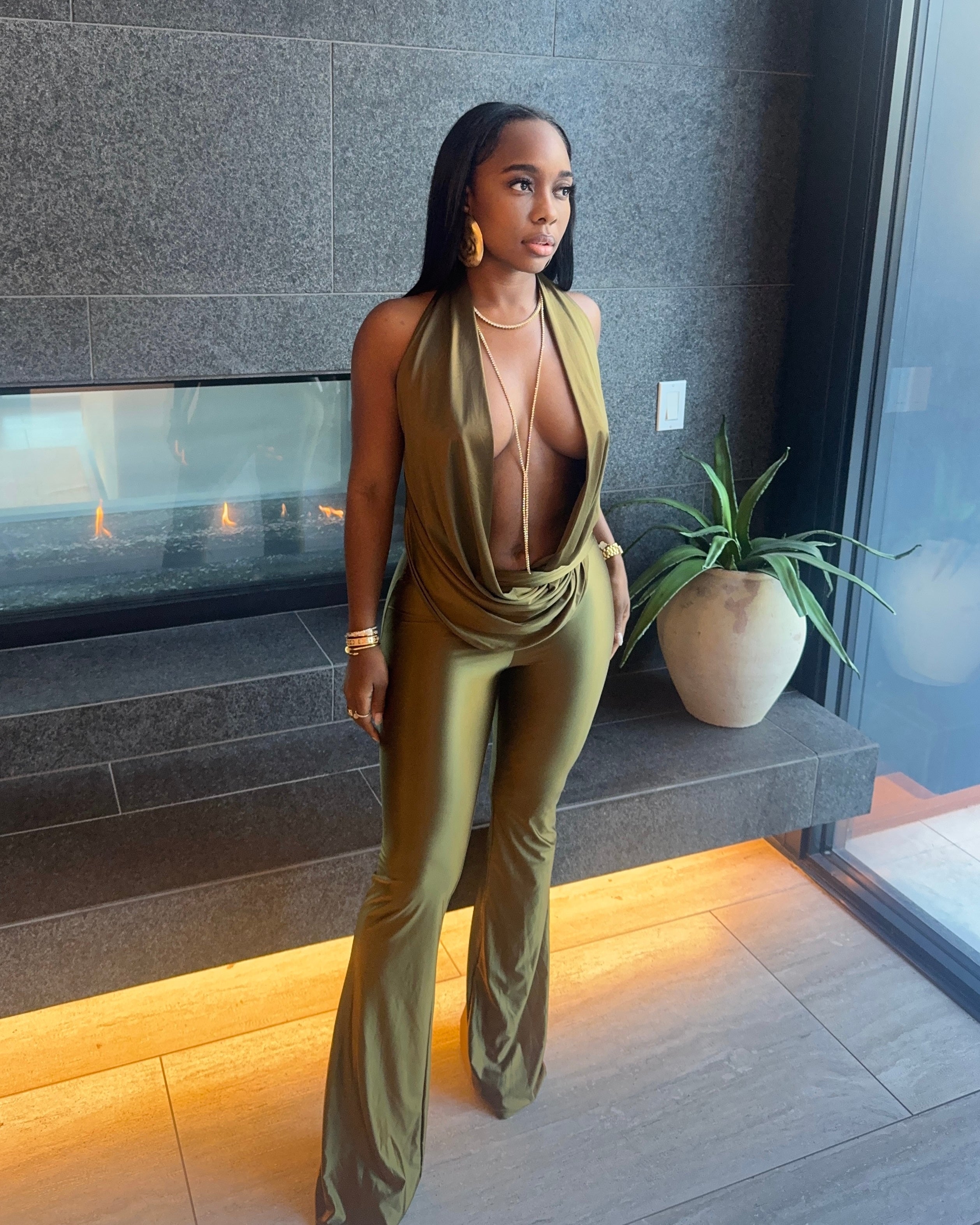 Satin Pour : Jumpsuit