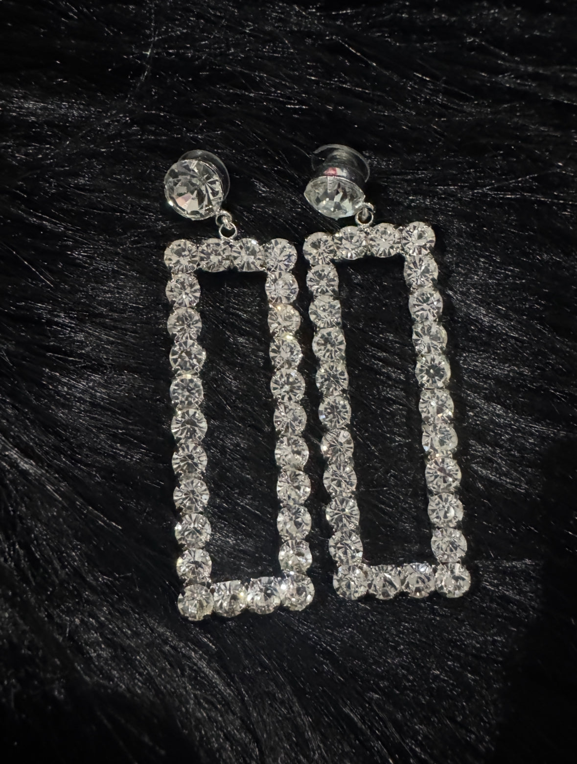 Diamond Bar Drops : Earrings