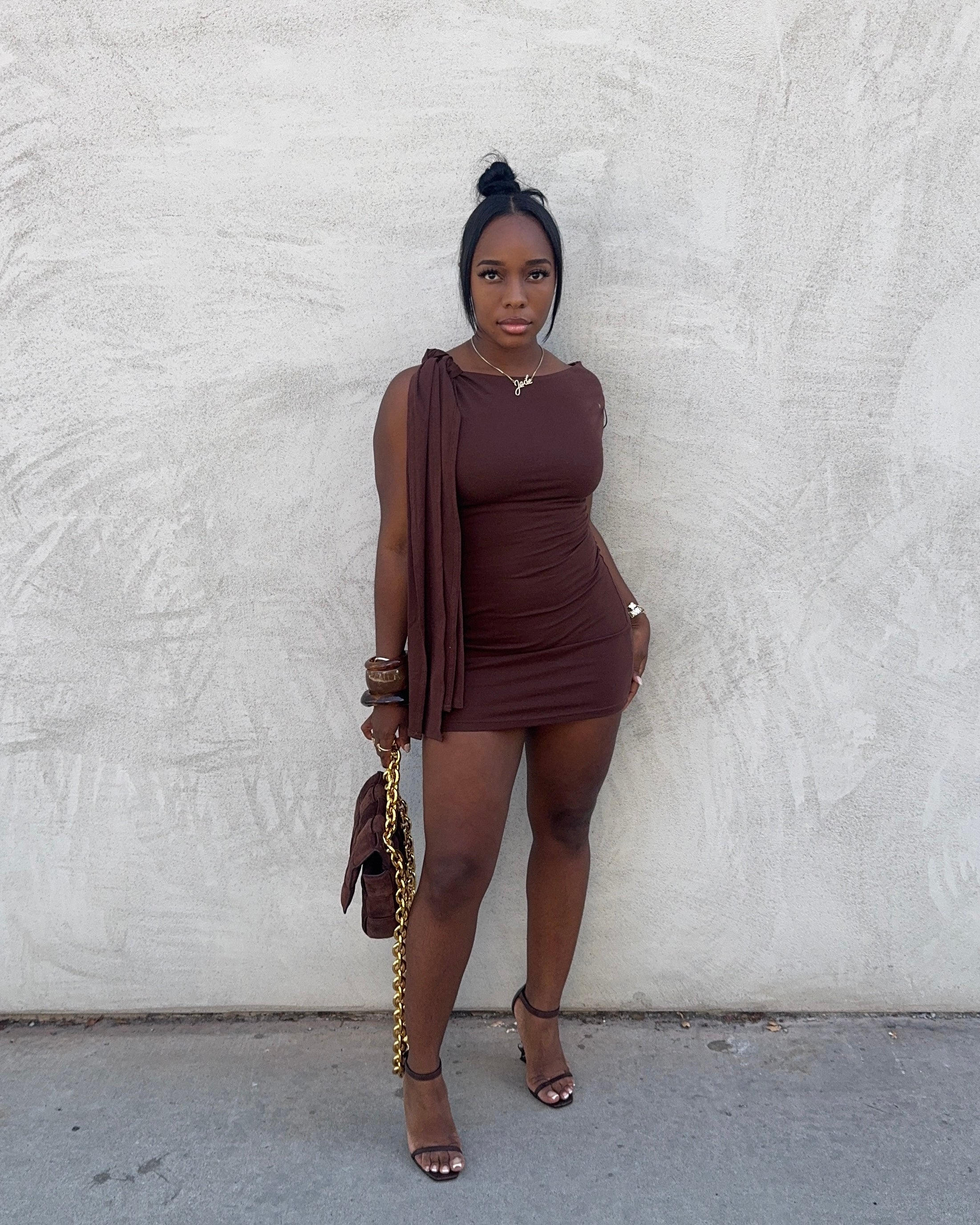 Mocha Muse : Mini Dress