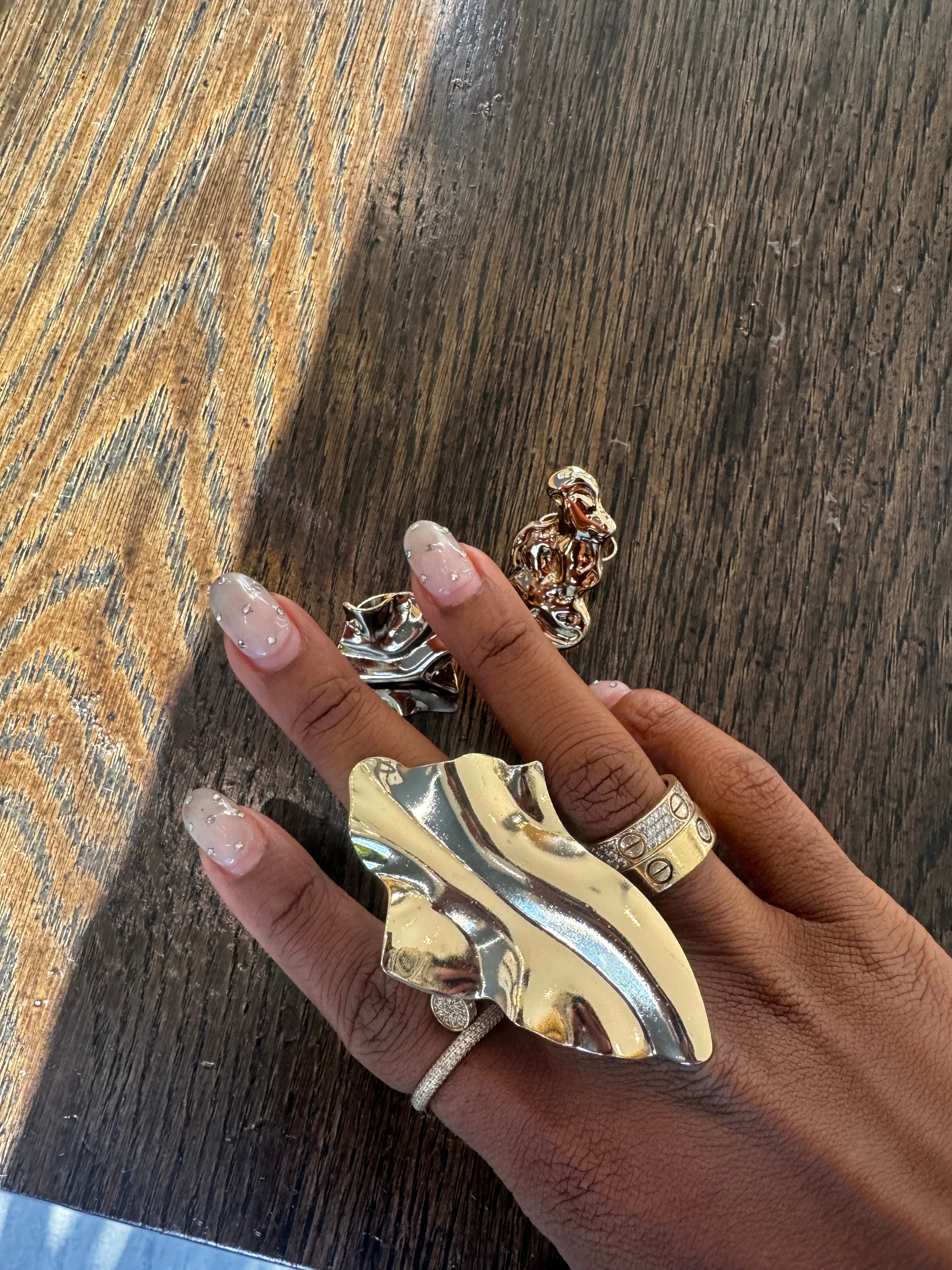 Gold Wave : Ring Set