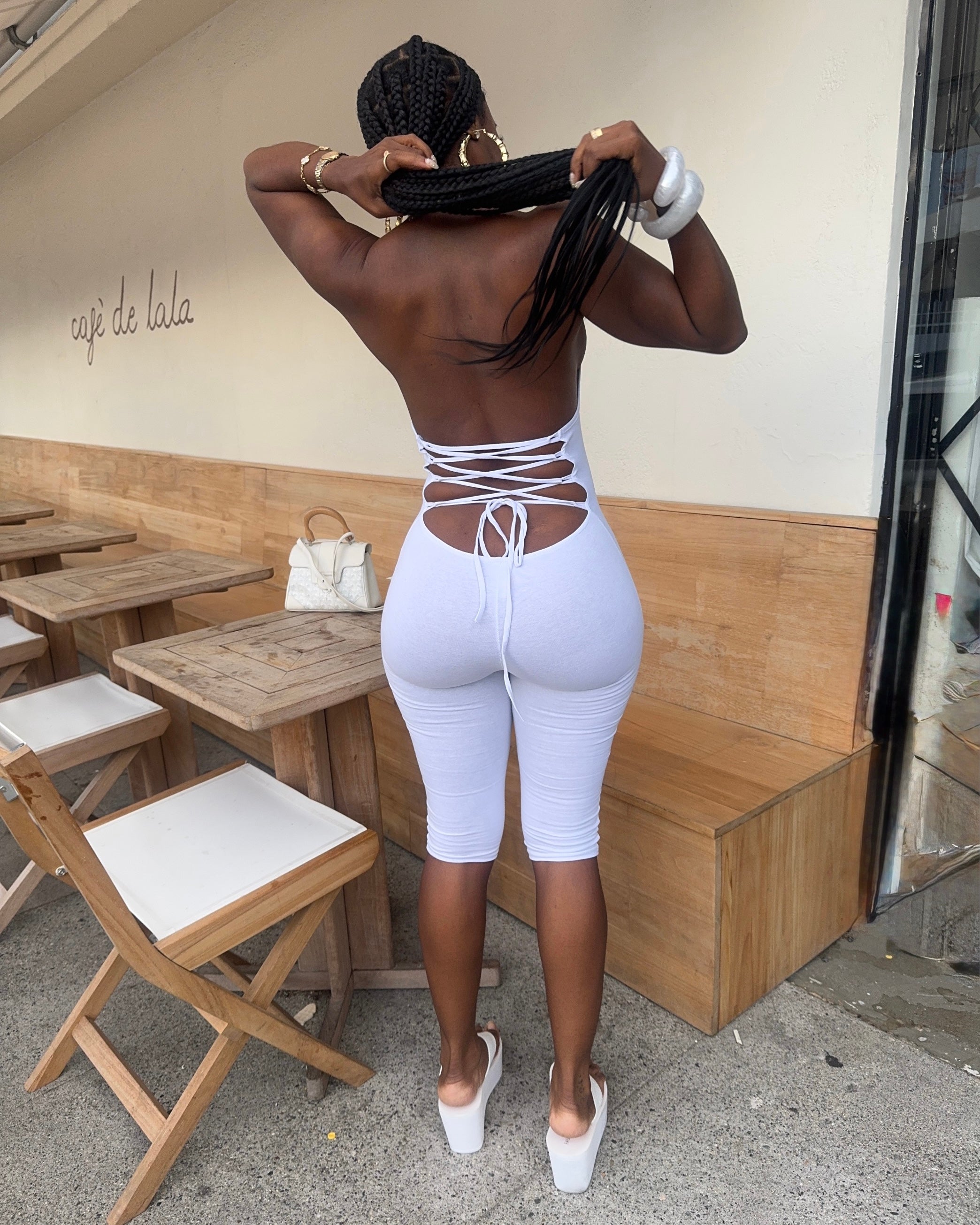 Cali Capri Jumpsuit (White)