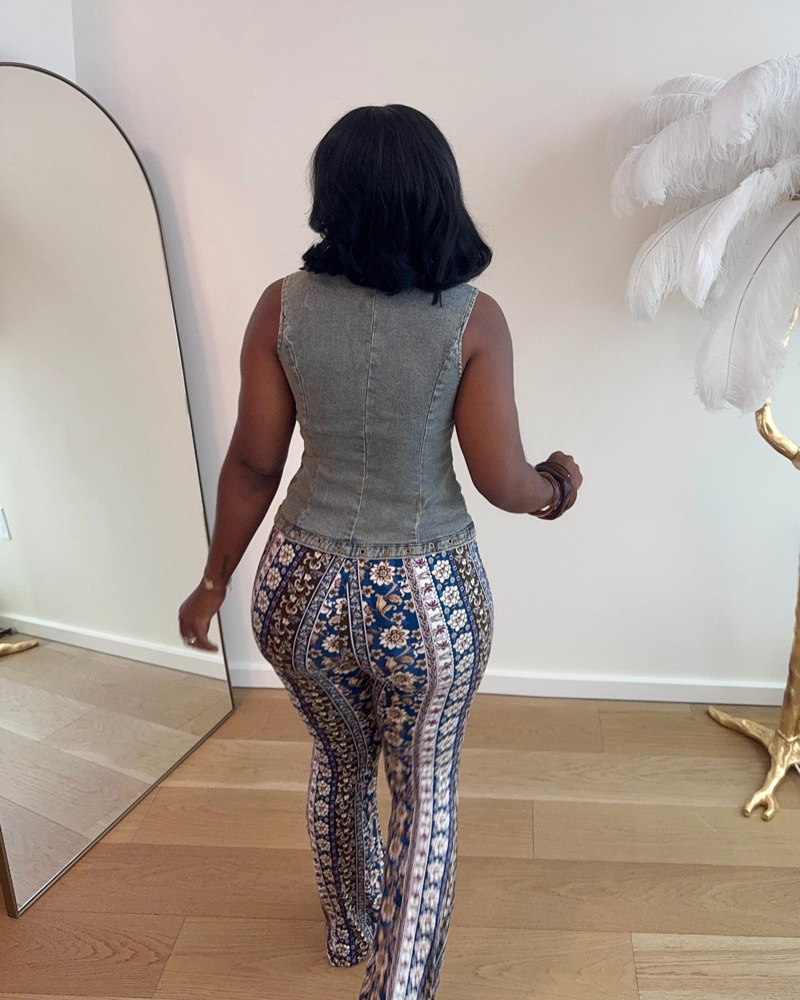 Mind Games : Light Denim Top