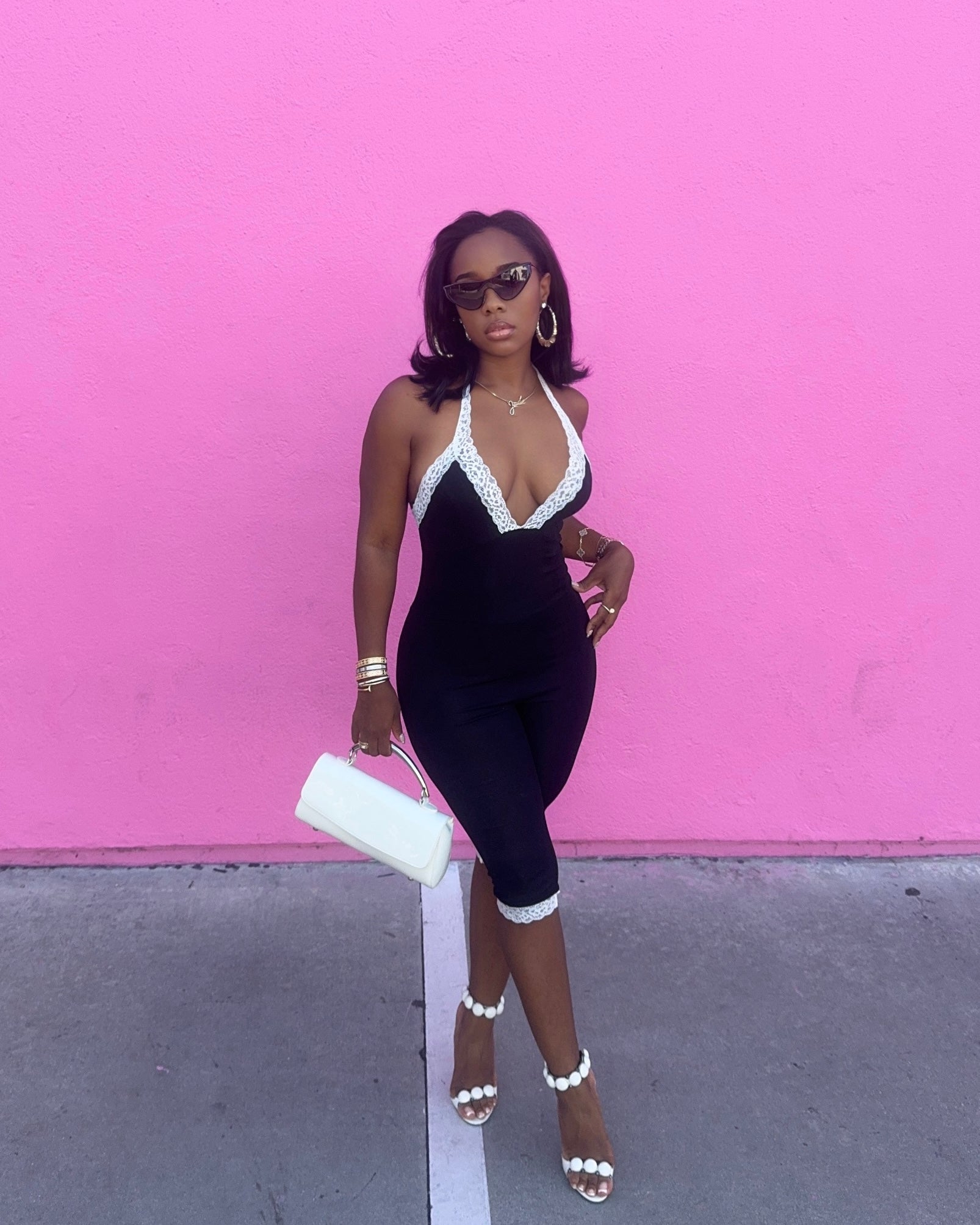 The Lace Affair : Capri Jumpsuit