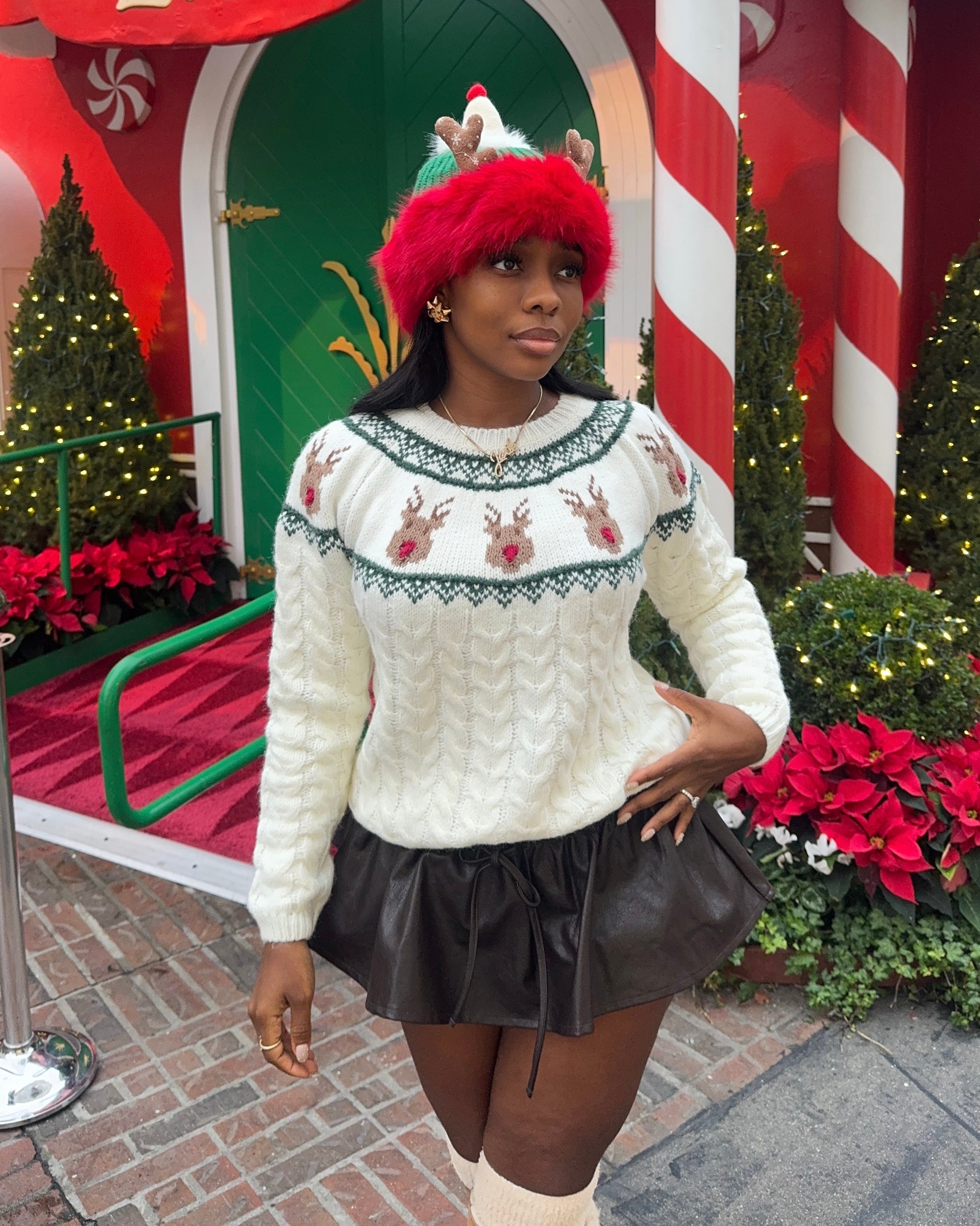 Cozy Reindeer : Knit Sweater