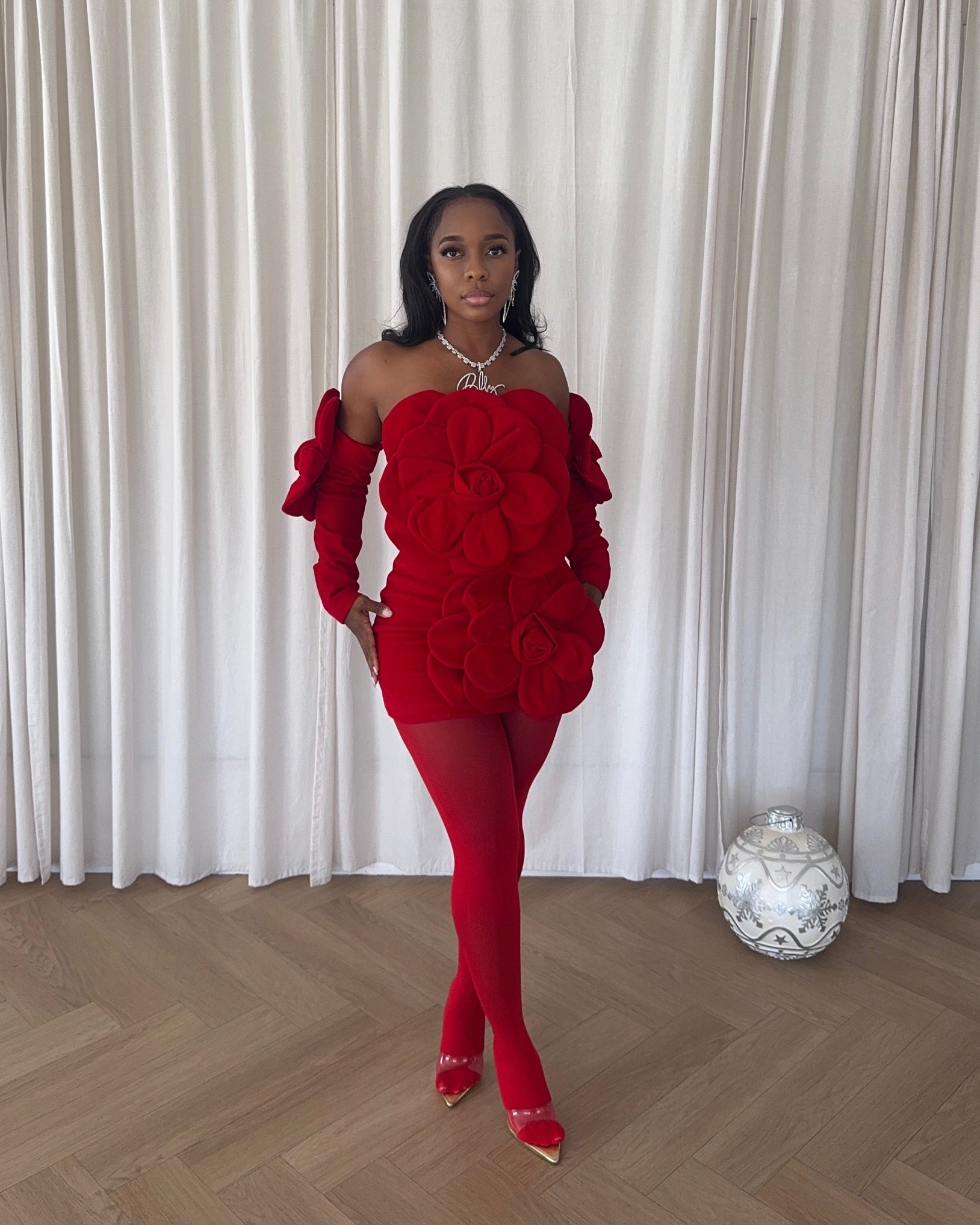 Scarlet Blossom Dress