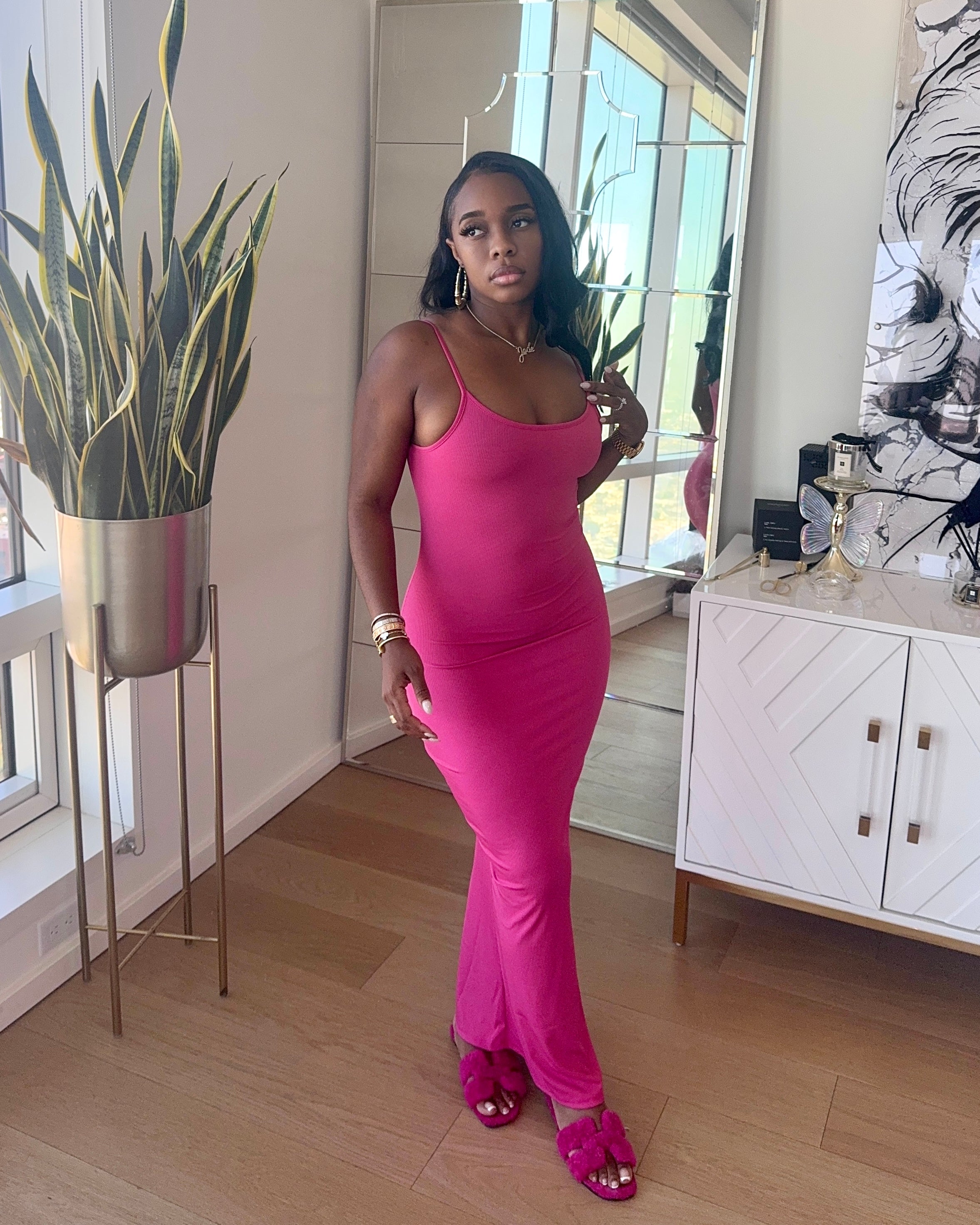 Summer Maxi Dress (Pink)