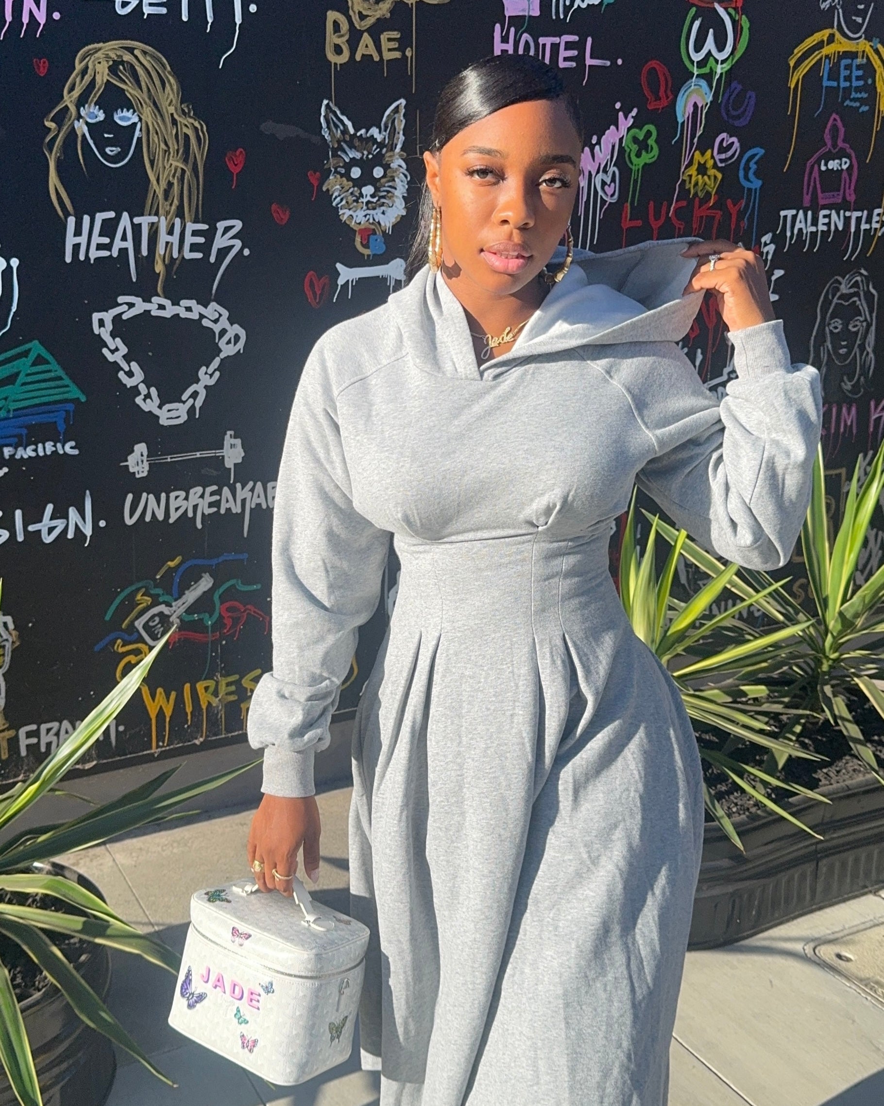 Street Chic : Midi Dress (Peach)