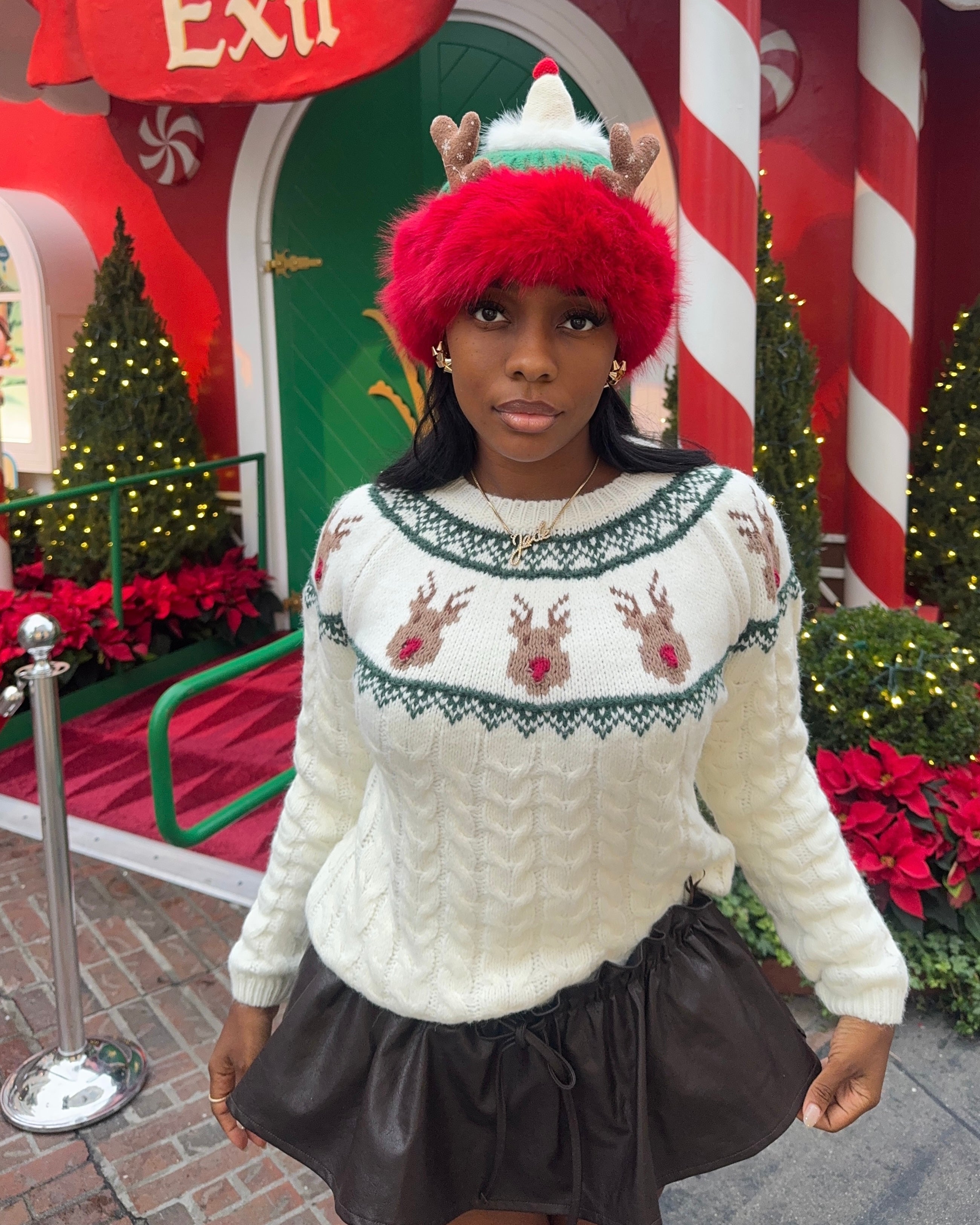 Cozy Reindeer : Knit Sweater