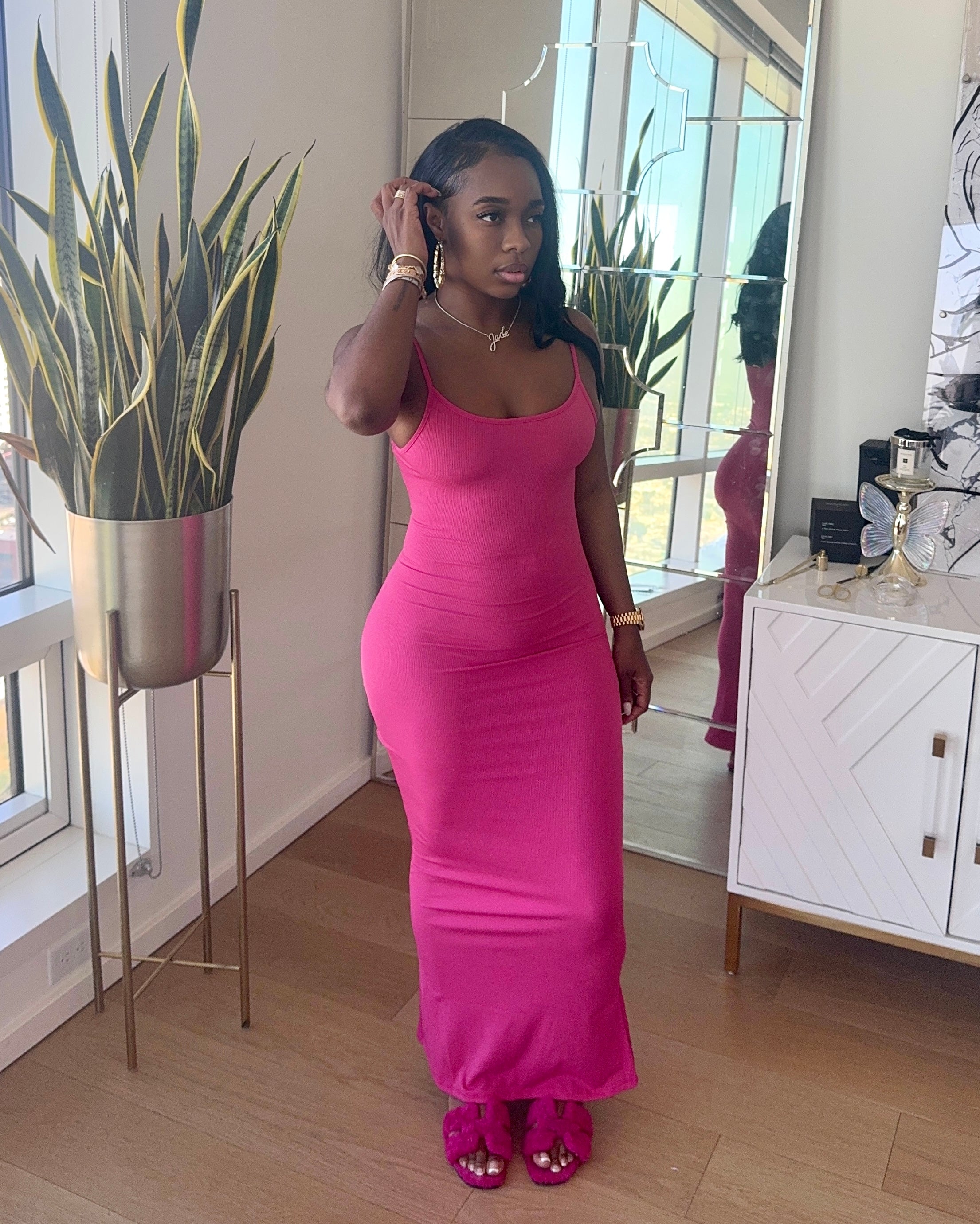 Summer Maxi Dress (Pink)