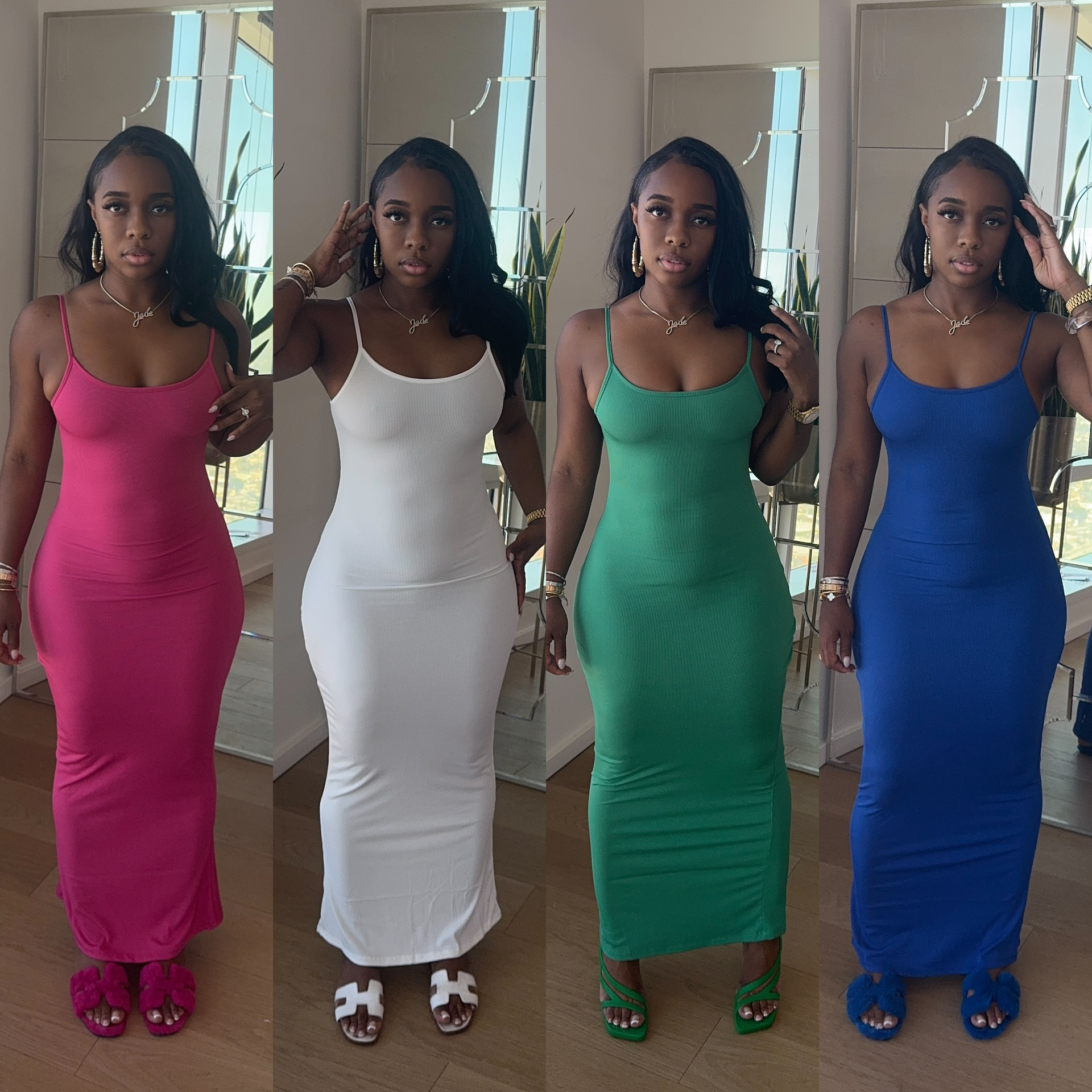 Summer Maxi Dress (Pink)