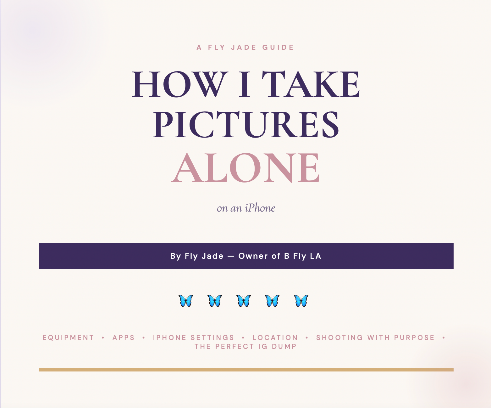 The Solo Photoshoot System | How I Take Pictures Alone