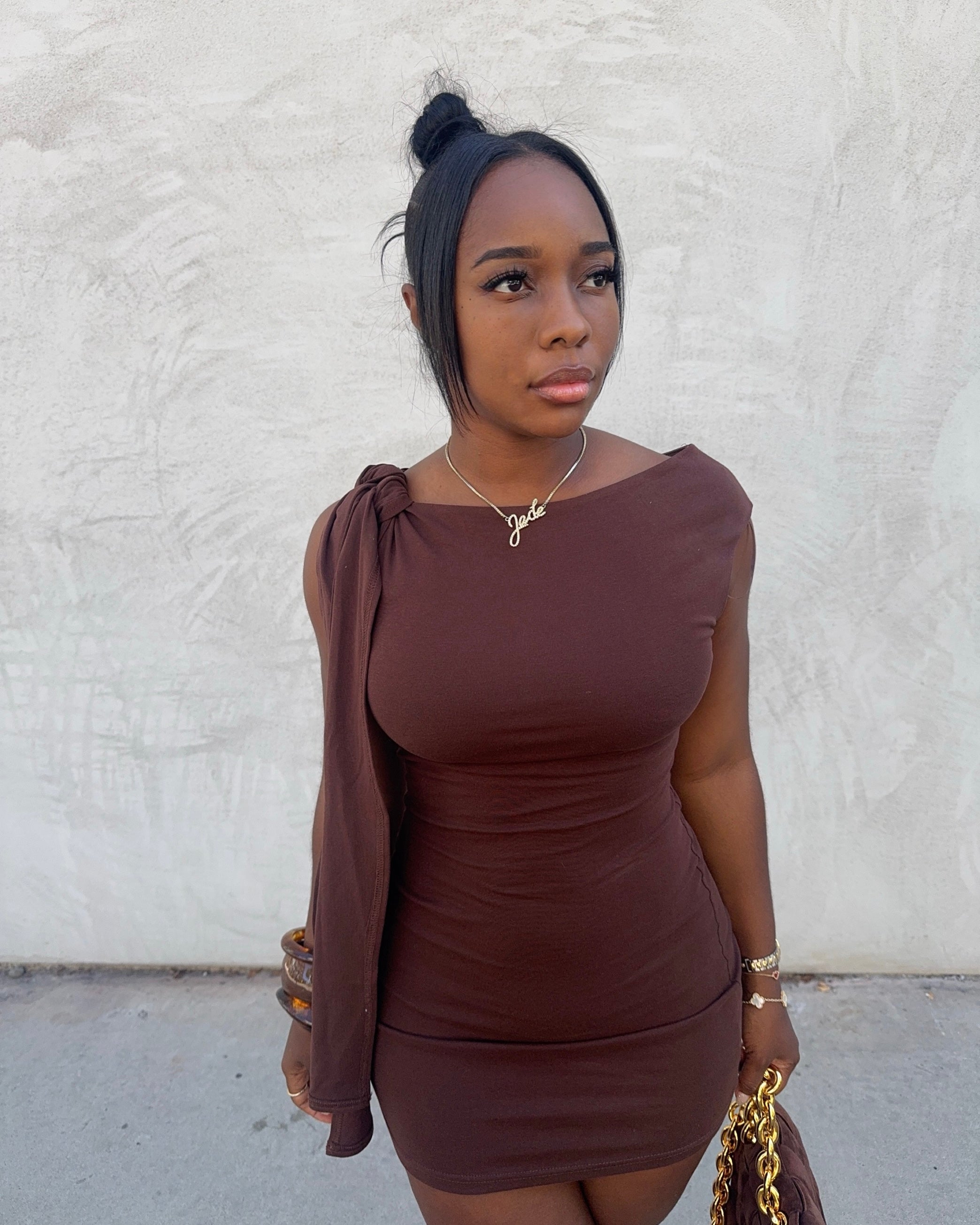 Mocha Muse : Mini Dress