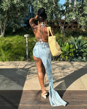Stay High Denim : Skirt