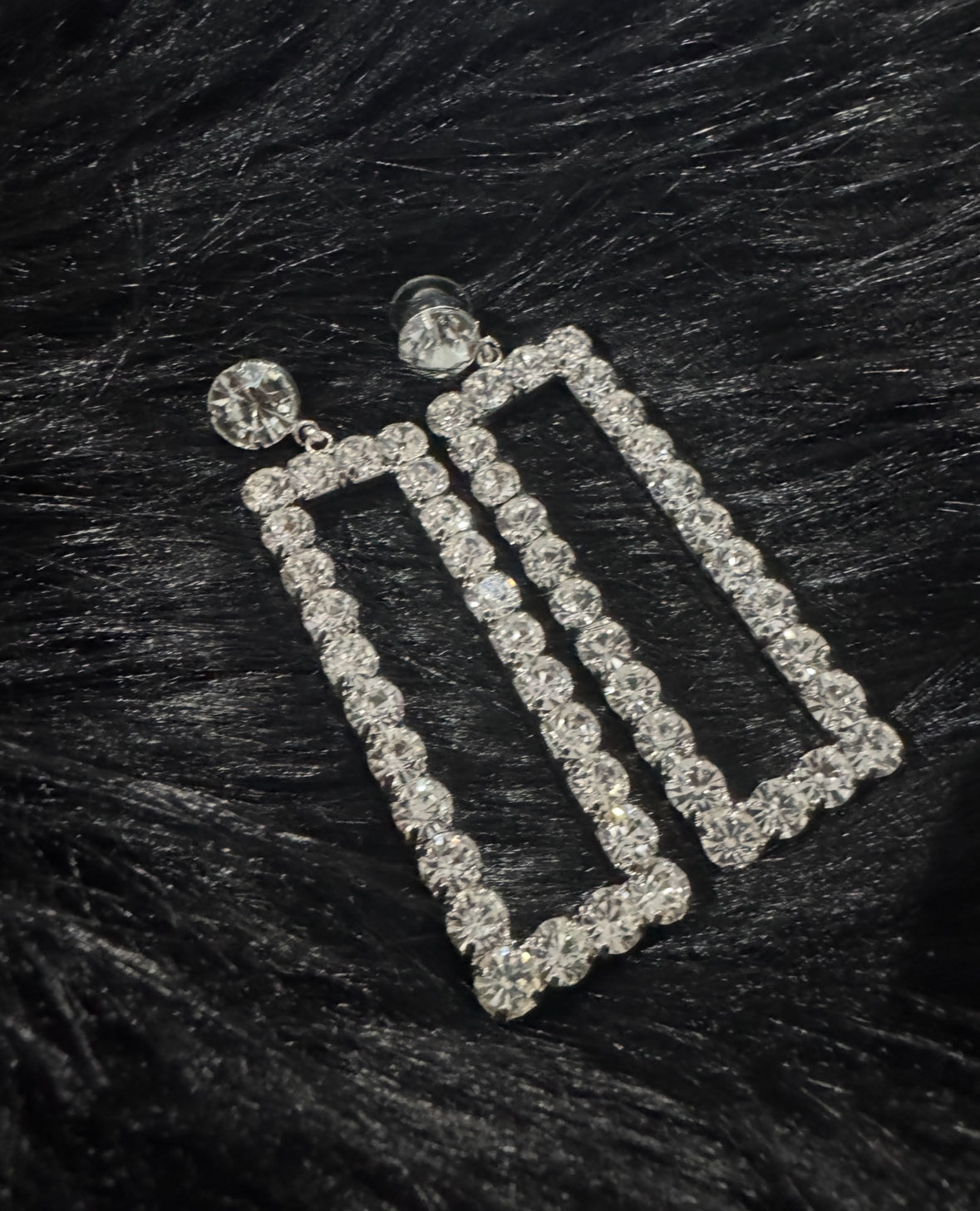 Diamond Bar Drops : Earrings
