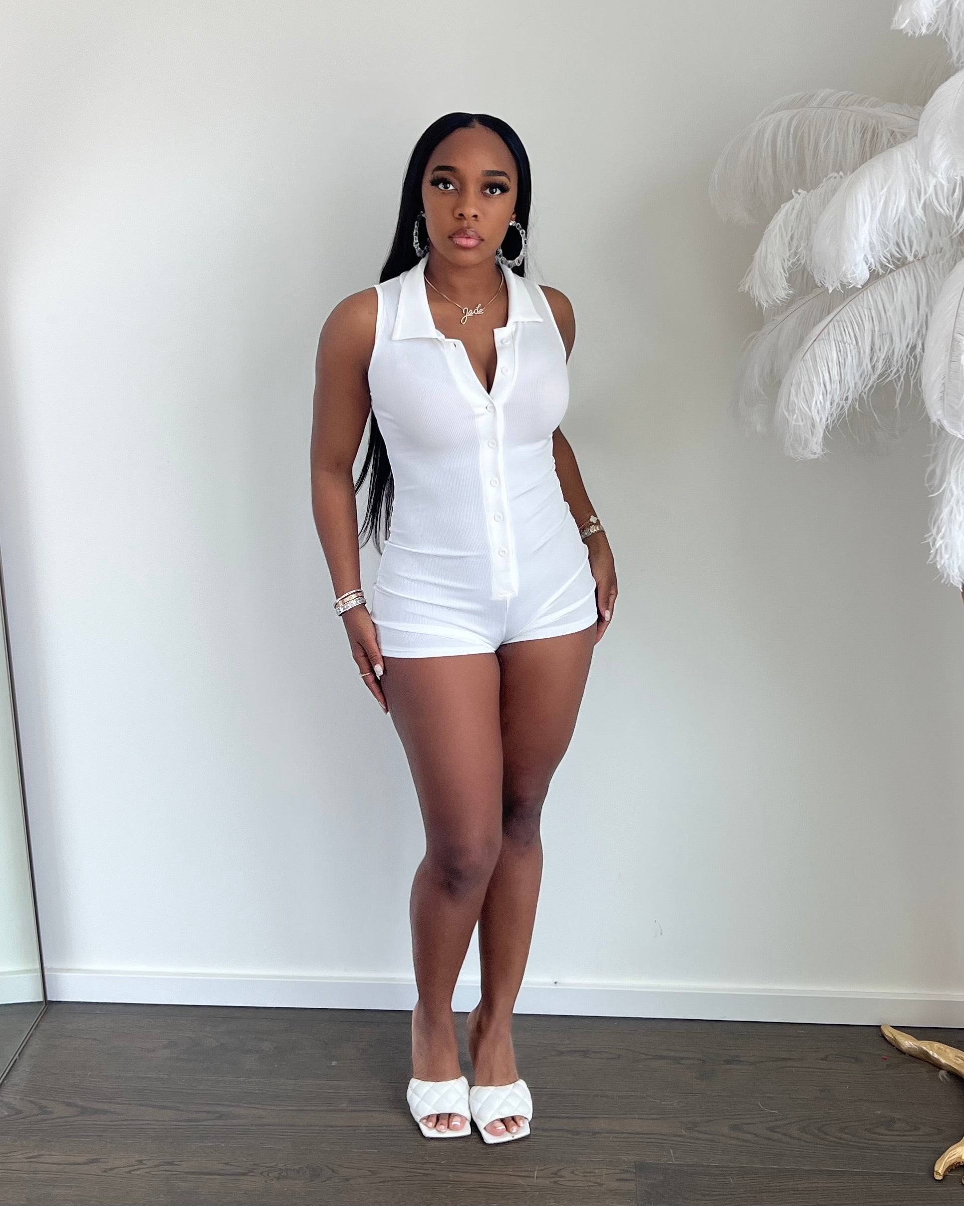Summers Coming : Playsuit (White)