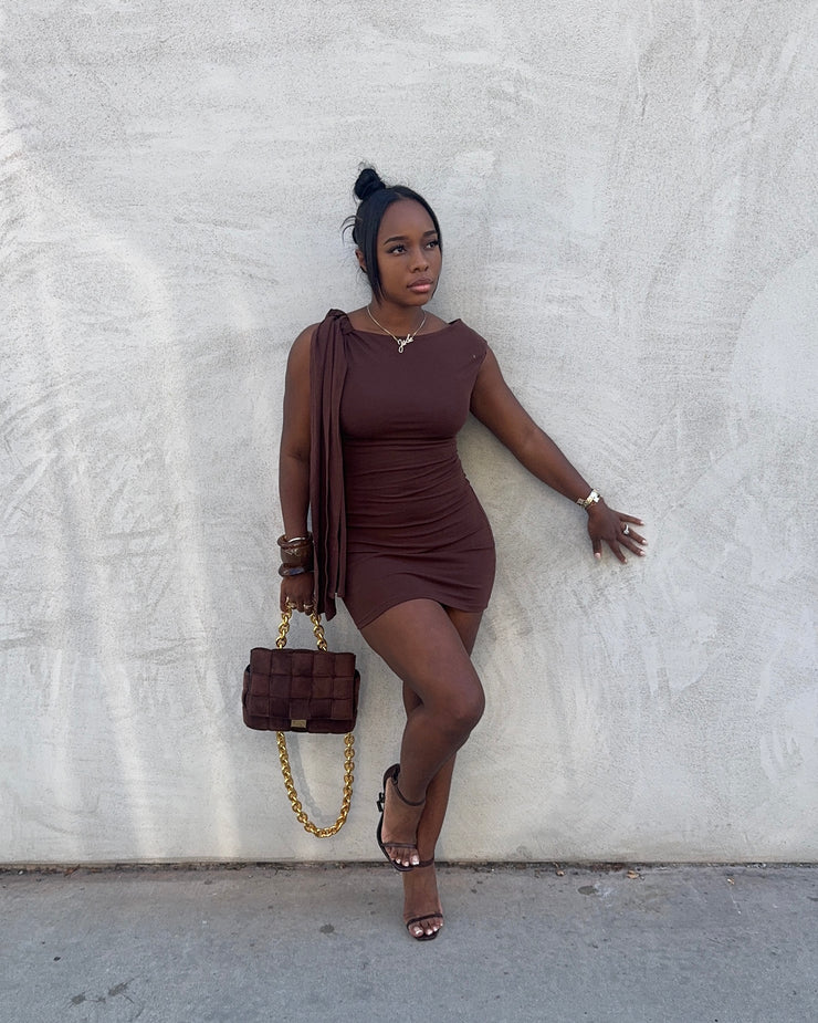 Mocha Muse : Mini Dress