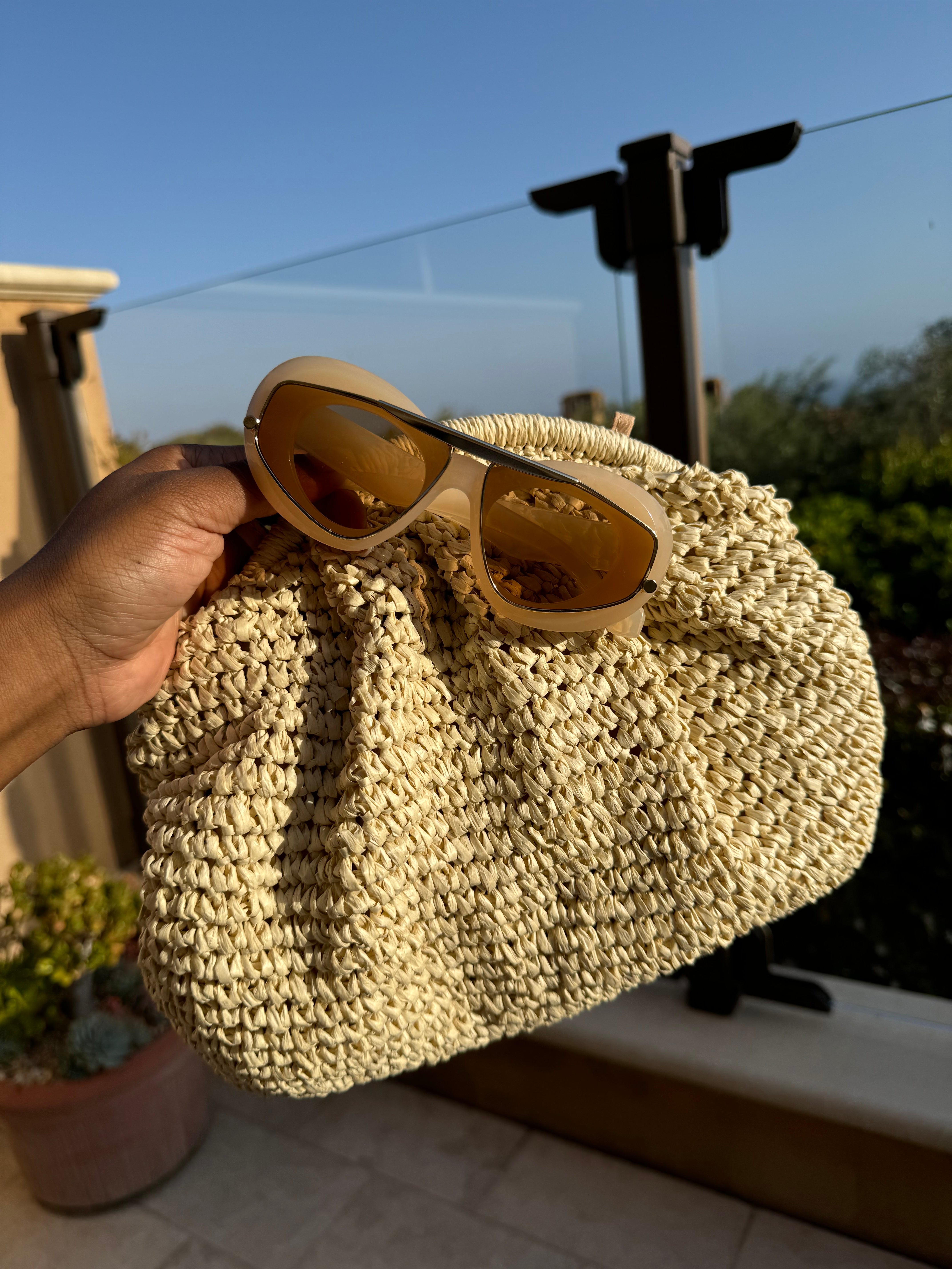 Raffia Pouch