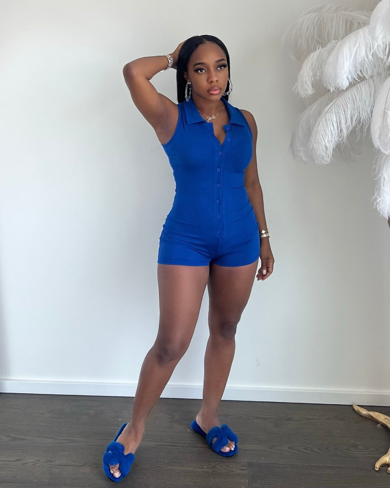 Summers Coming : Playsuit ( Royal Blue)