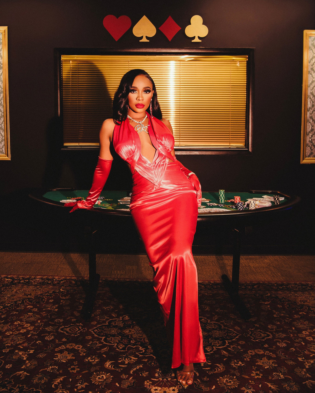 casino dresses for prom Royale : Dress (Casino Red) Small / Casino Red Scala Collection Style SPRING26.1 14 Korean Clothing Brands color:yellow/silver