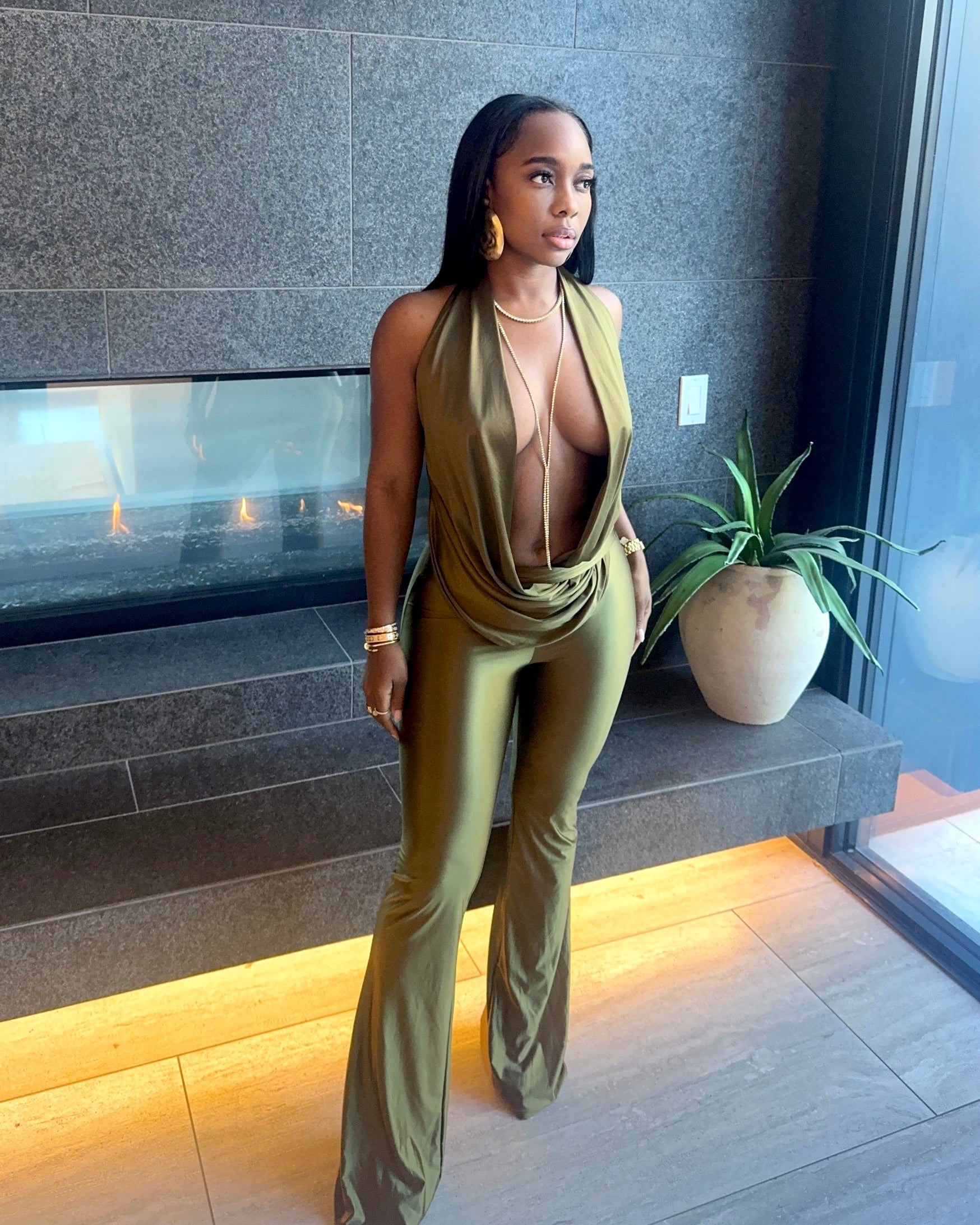 Satin Pour : Jumpsuit