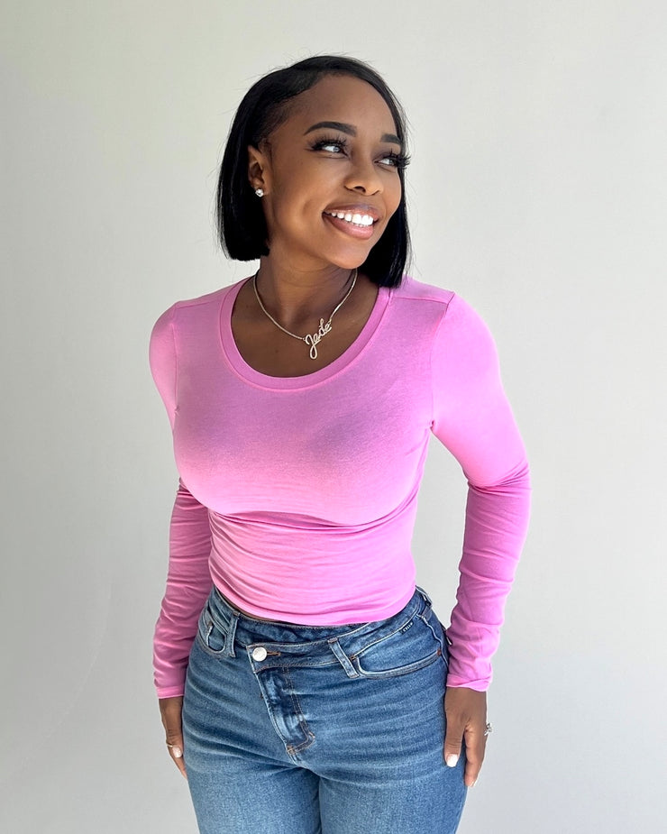 BAEsics : Long Sleeve Crewneck Crop Top