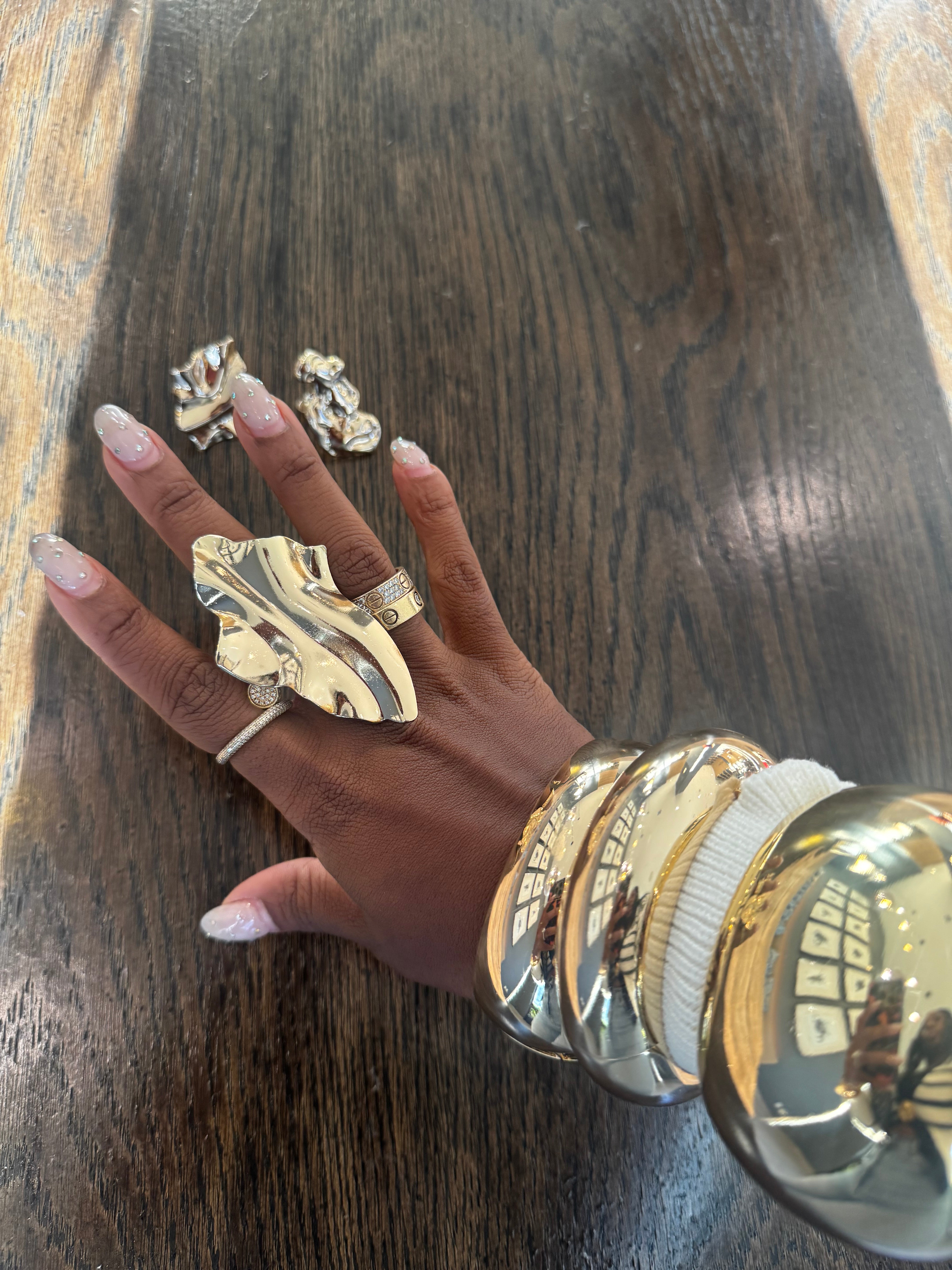 Gold Wave : Ring Set