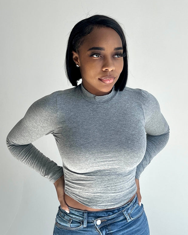 Baesics : Mock Neck Crop Top