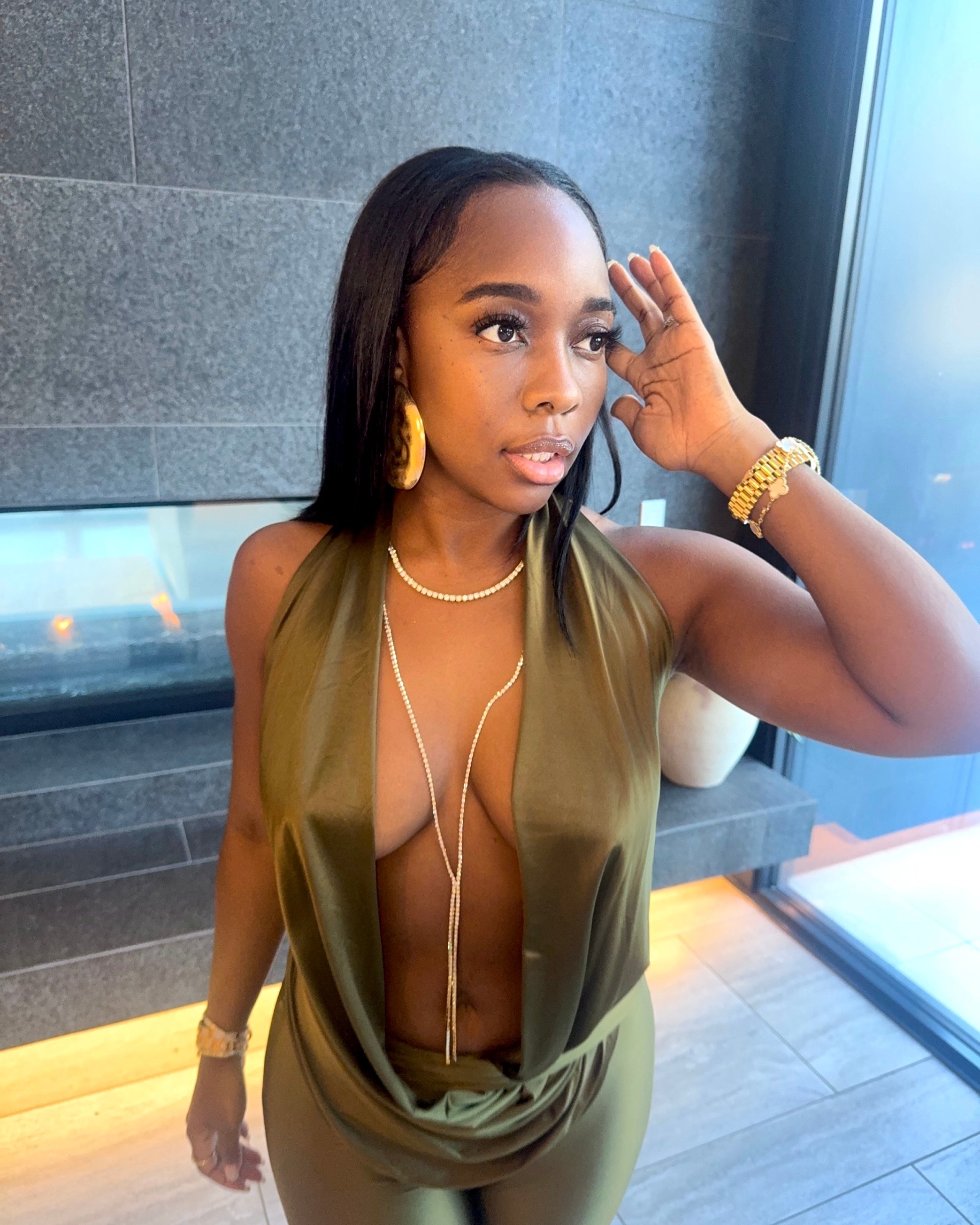 Satin Pour : Jumpsuit