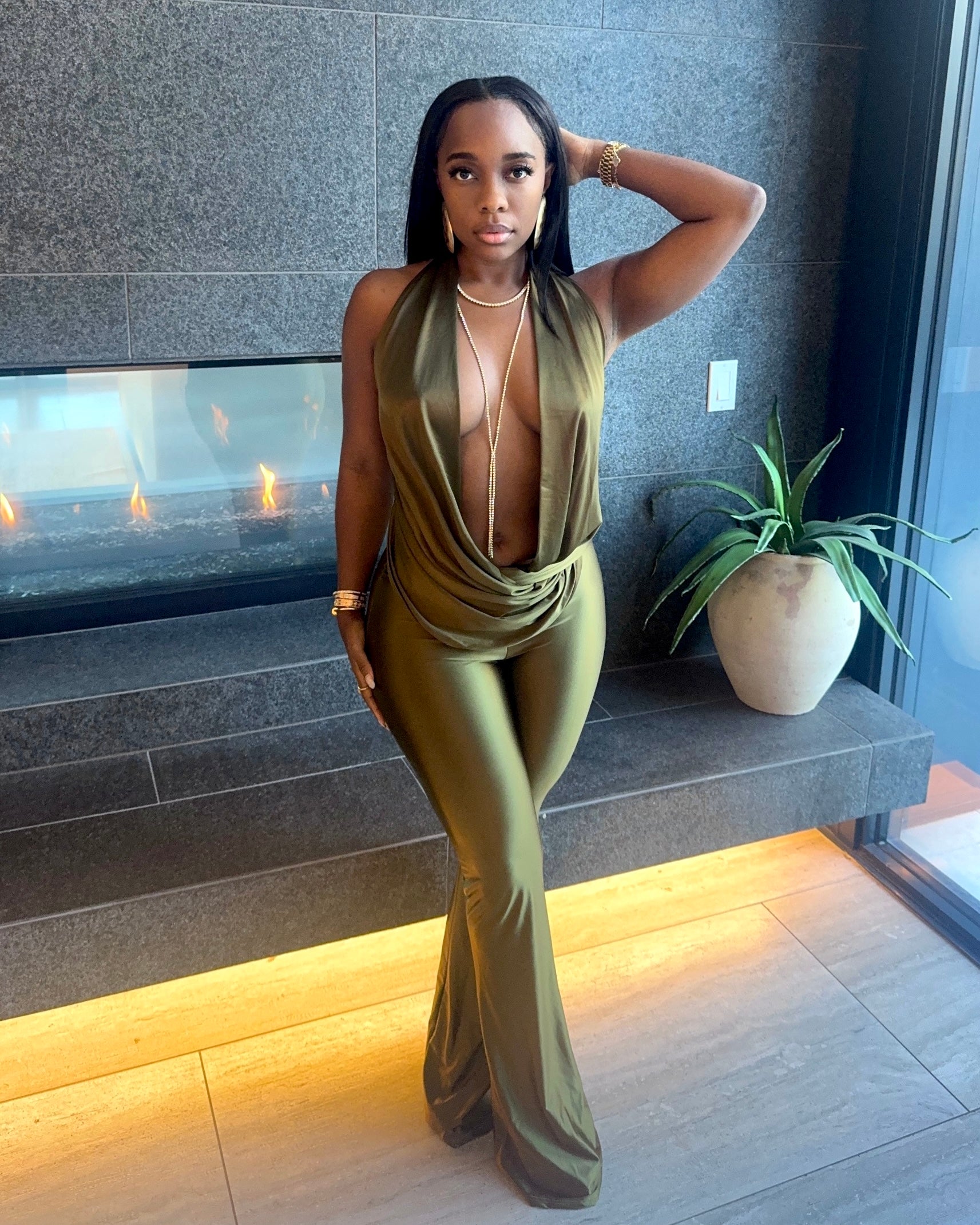 Satin Pour : Jumpsuit