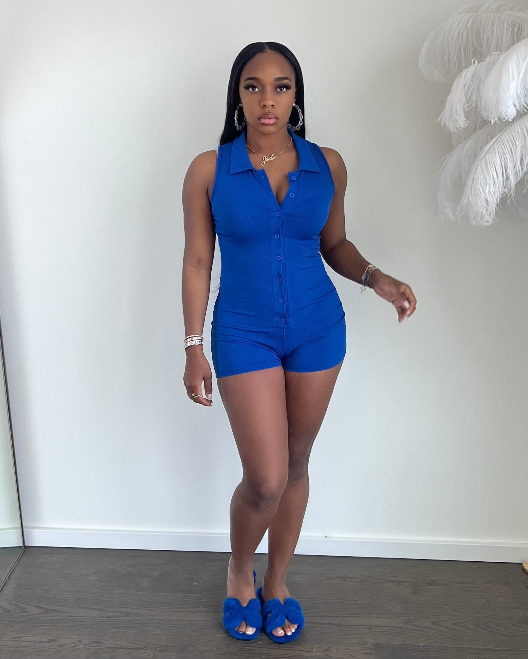 Summers Coming : Playsuit ( Royal Blue)