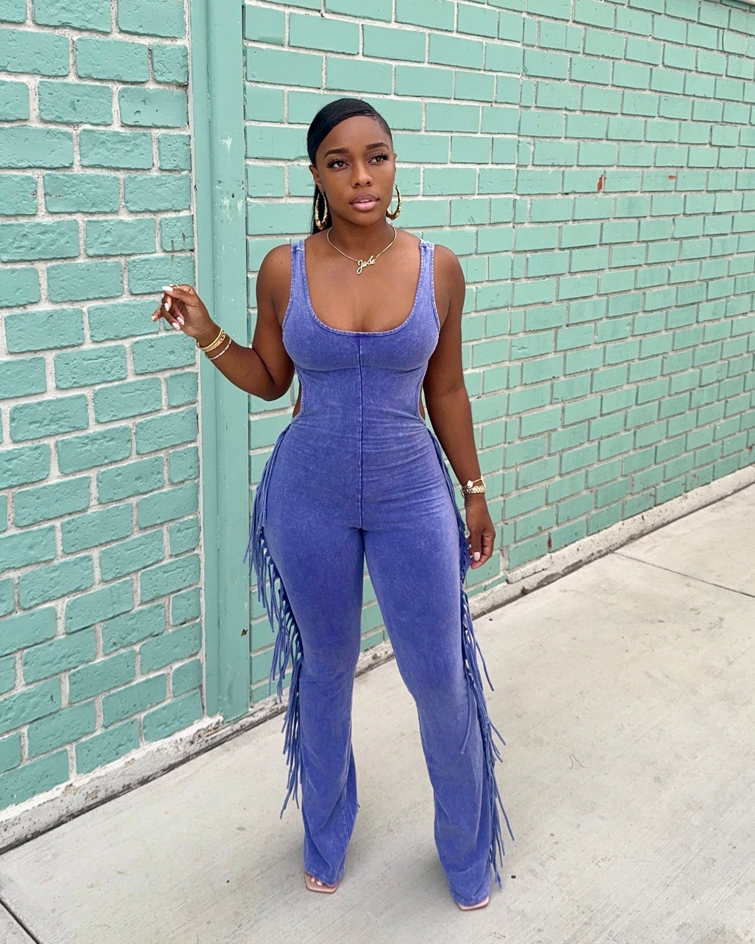 Fringe Fever : Jumpsuit (LIMITED) Purple