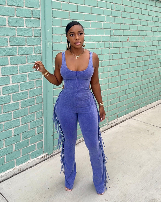 Fringe Fever : Jumpsuit (LIMITED) PINK
