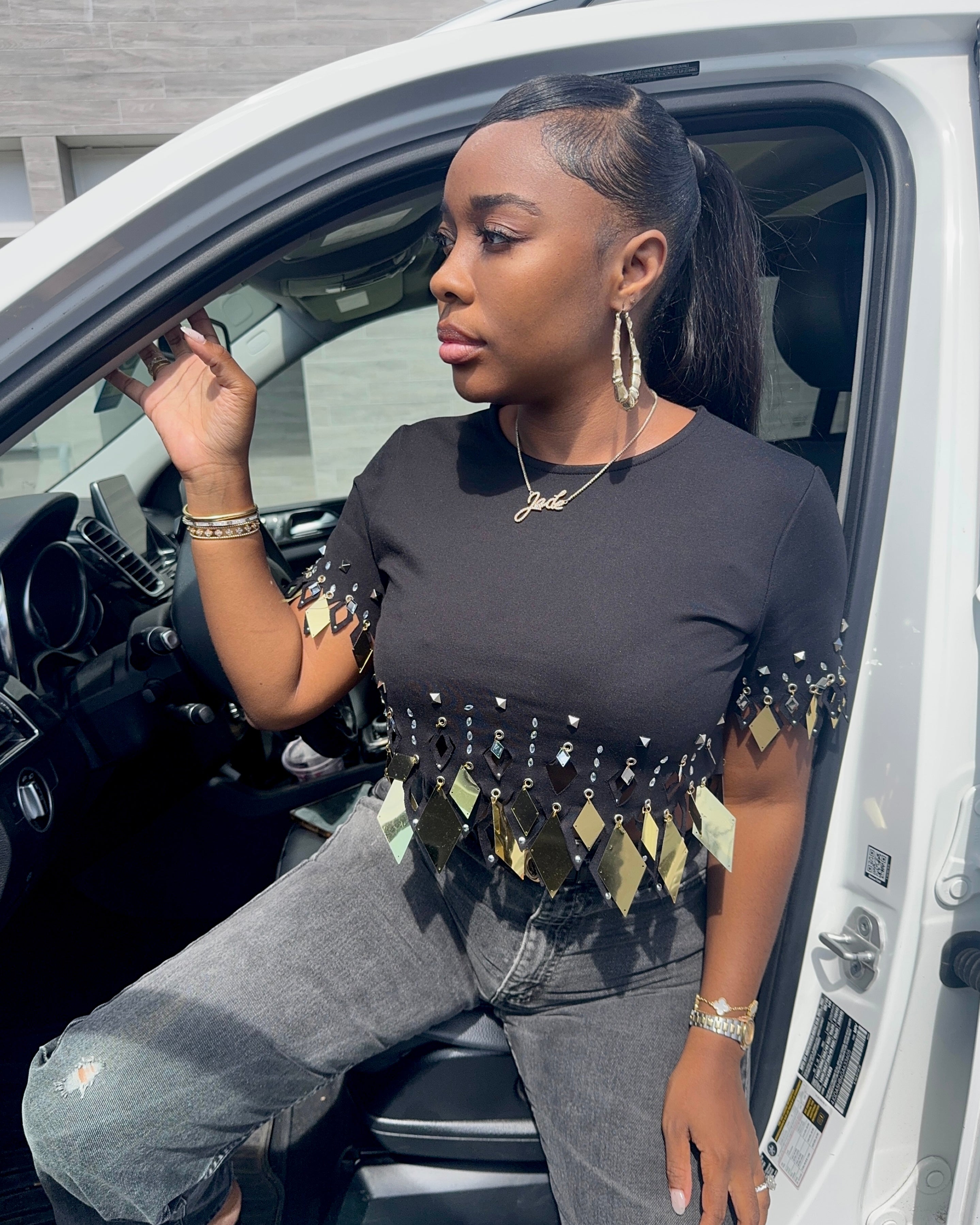 The Golden Edge : Crop Top