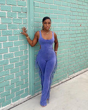 Fringe Fever : Jumpsuit (LIMITED) PINK