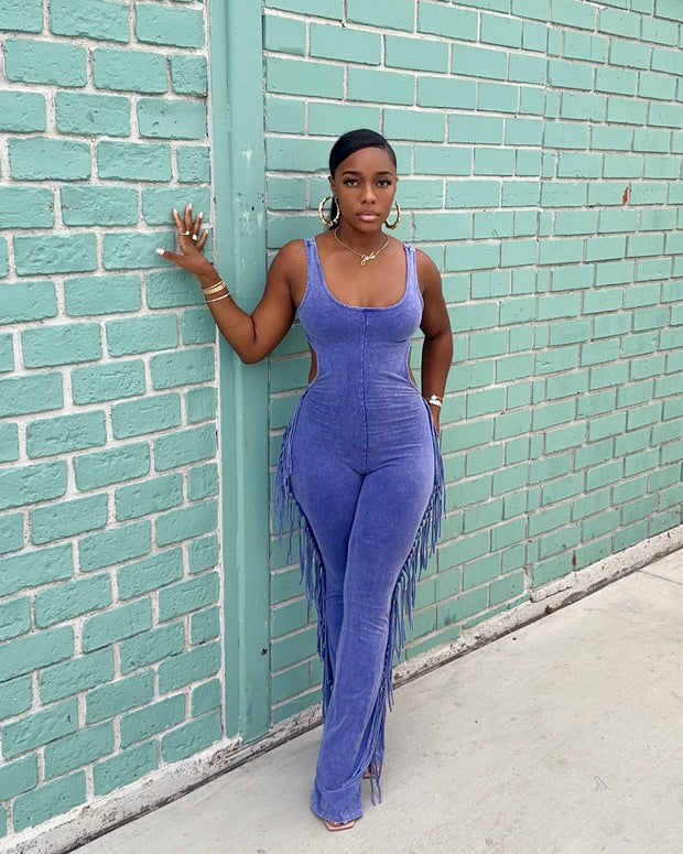 Fringe Fever : Jumpsuit (LIMITED) PINK
