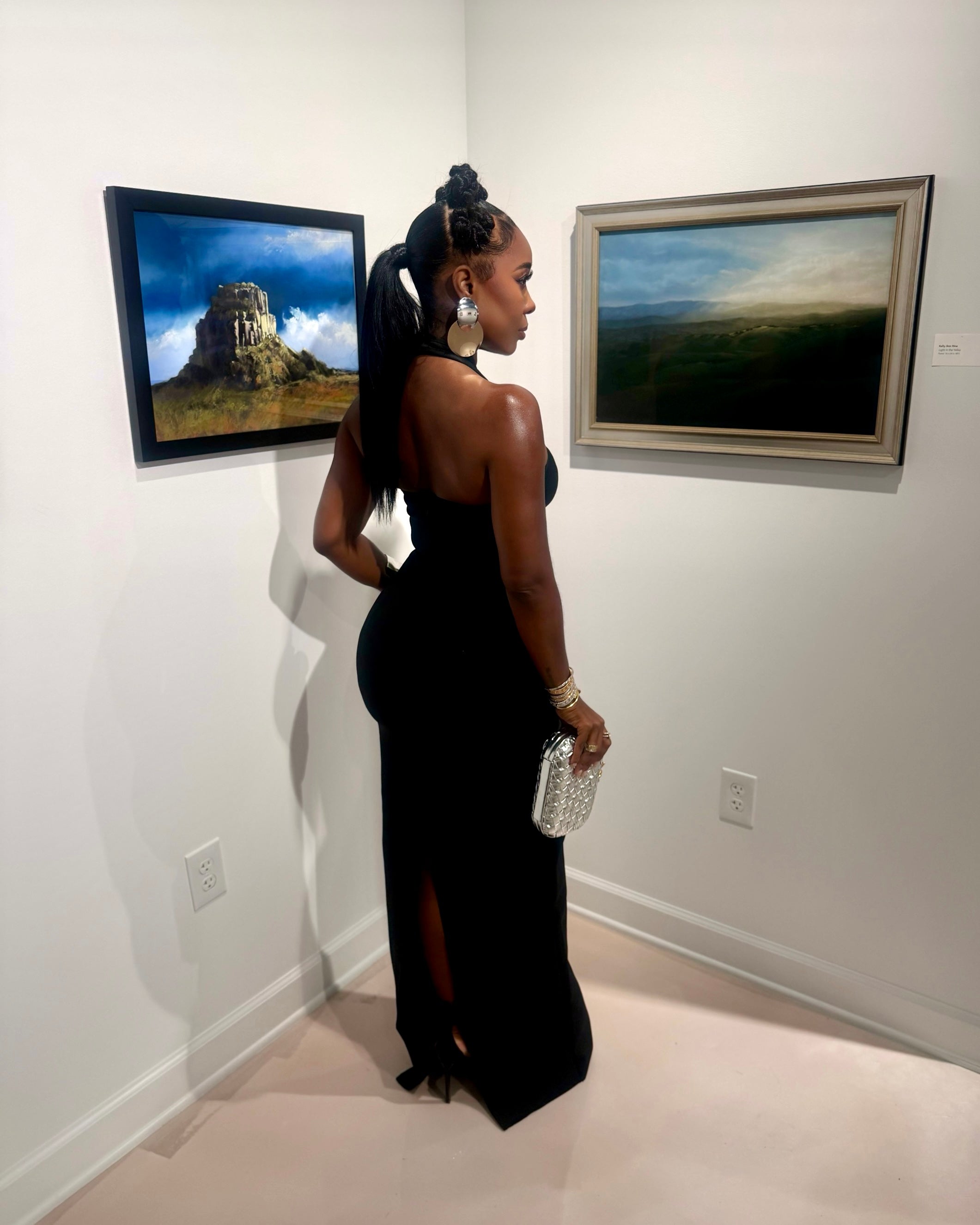 Fine Print : Maxi Dress (Black)
