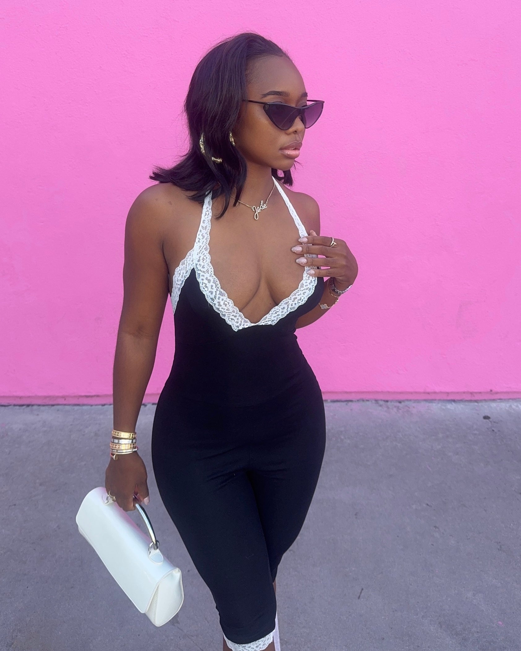 The Lace Affair : Capri Jumpsuit