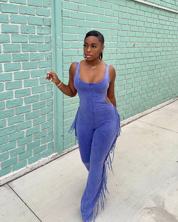 Fringe Fever : Jumpsuit (LIMITED) PINK