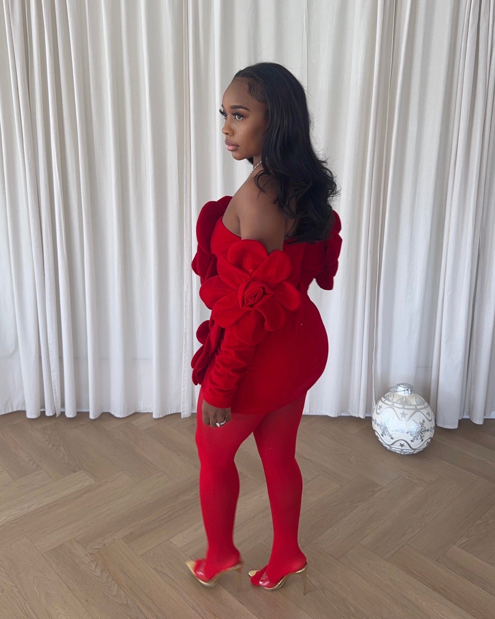 Scarlet Blossom Dress