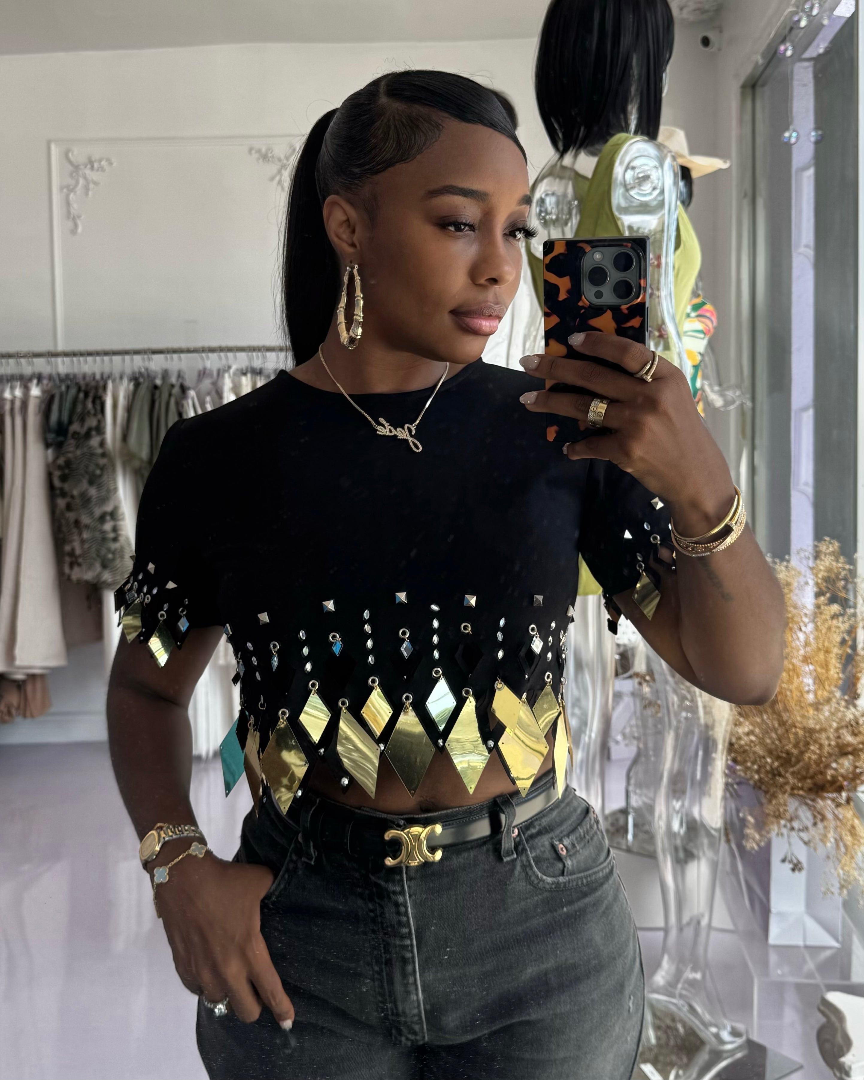 The Golden Edge : Crop Top