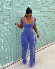Fringe Fever : Jumpsuit (LIMITED) PINK