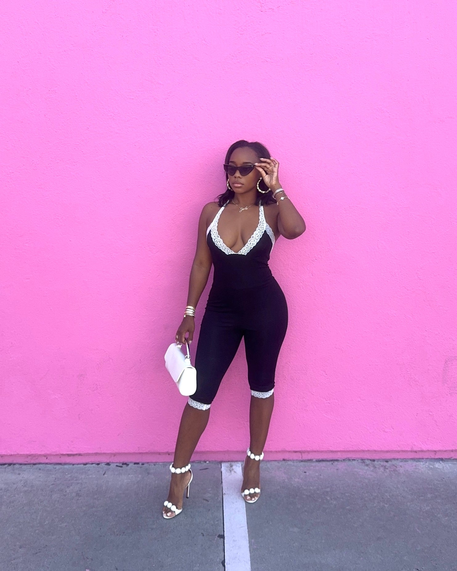 The Lace Affair : Capri Jumpsuit