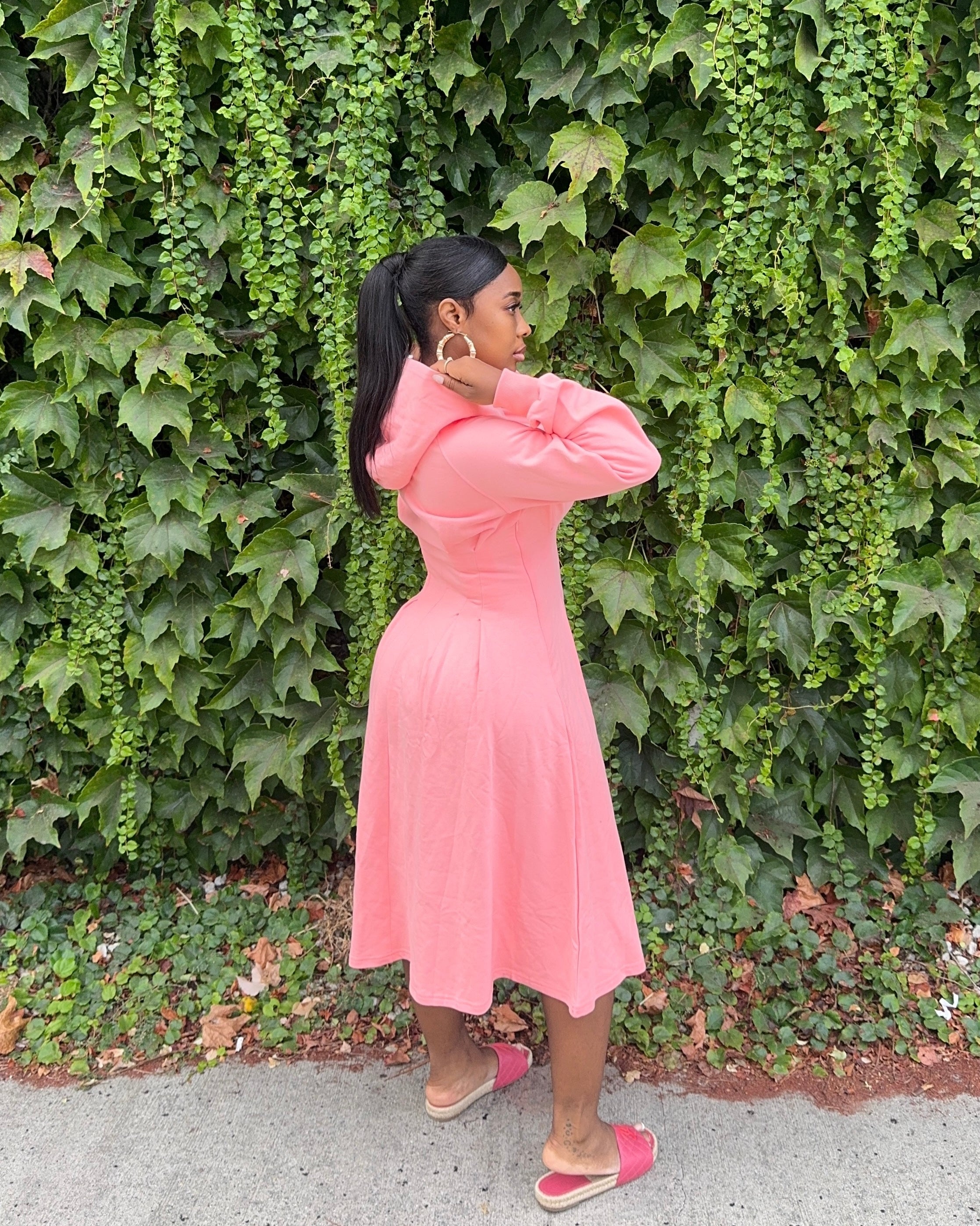 Street Chic : Midi Dress (Peach)