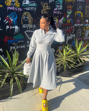 Street Chic : Midi Dress (Peach)