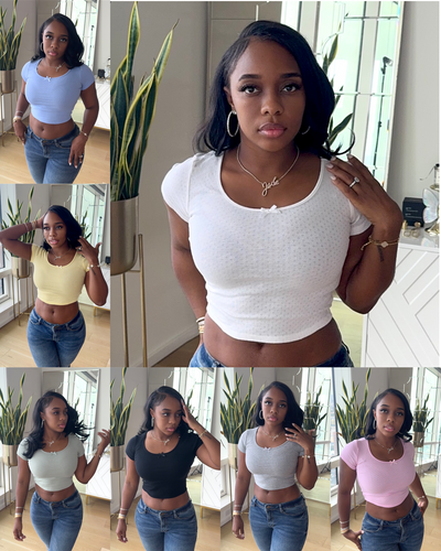 Pointelle Baby Tee