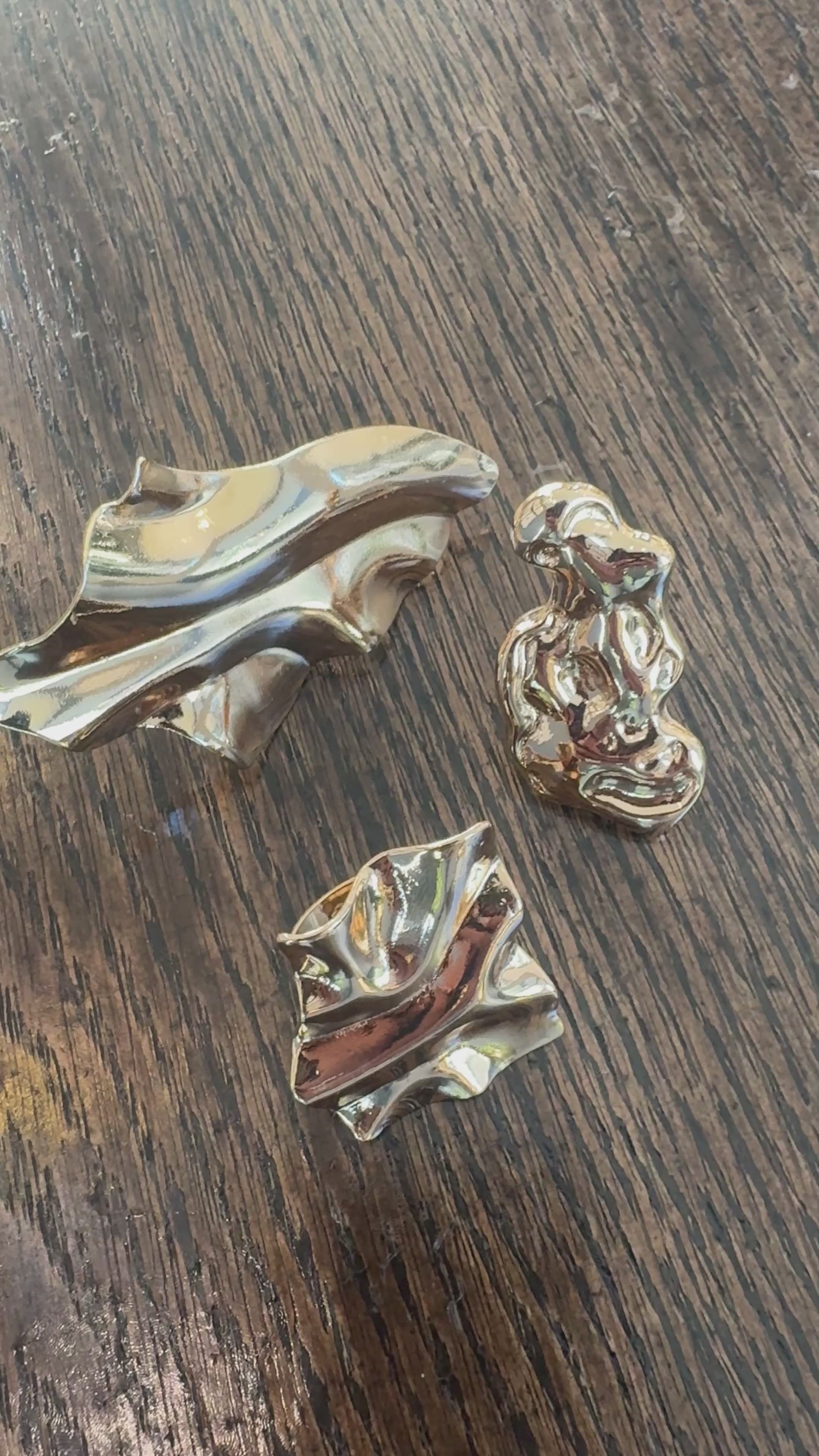 Gold Wave : Ring Set