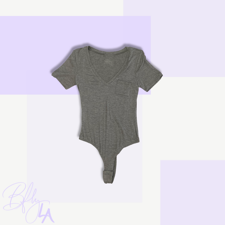 BAEsics : V Neck Bodysuit