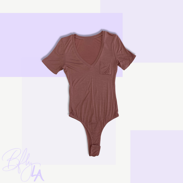 BAEsics : V Neck Bodysuit